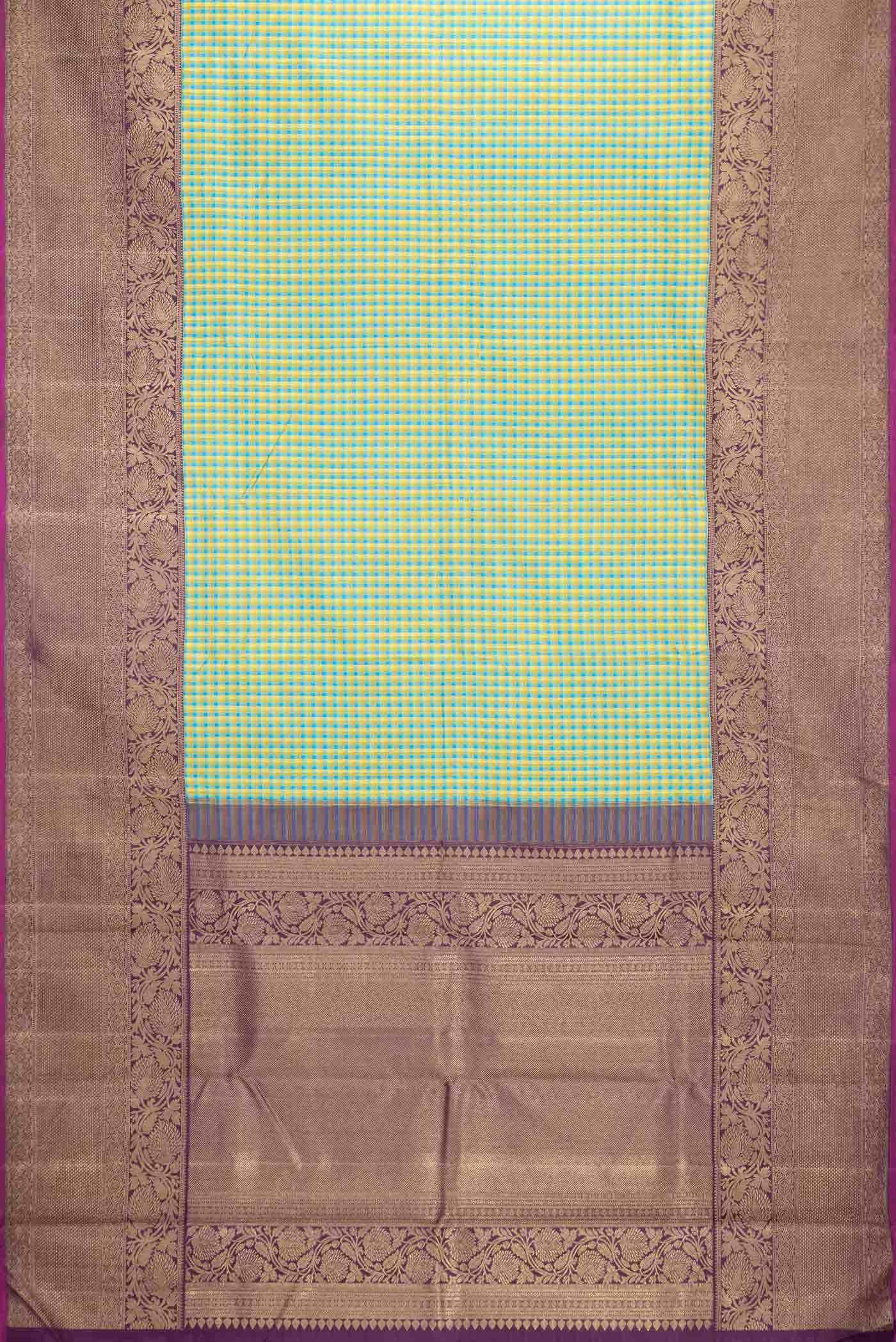 Pure Silk Pure Zari Multi Kanjivaram Saree - Image 4
