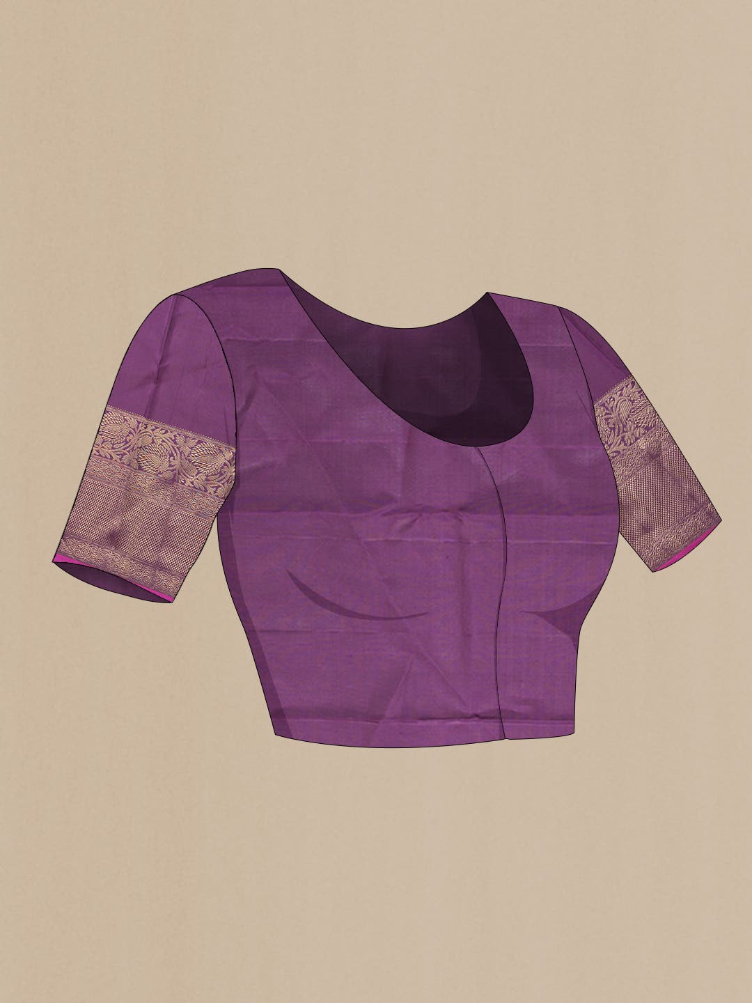 Pure Silk Pure Zari Multi Kanjivaram Saree - Image 7