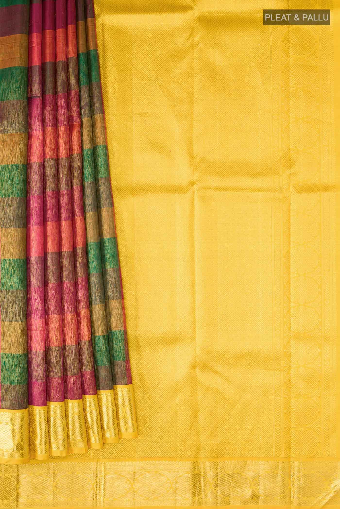 Multi Kanjivaram Silk Saree - Image 2