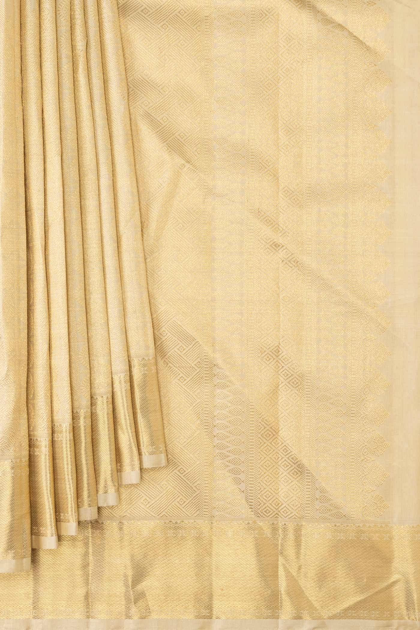 Pure Silk Pure Zari Multi Kanjivaram Saree - Image 2