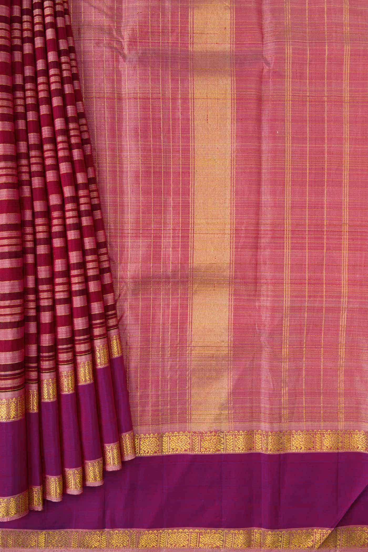 Multi Color Kanjivaram Silk Saree - Image 2