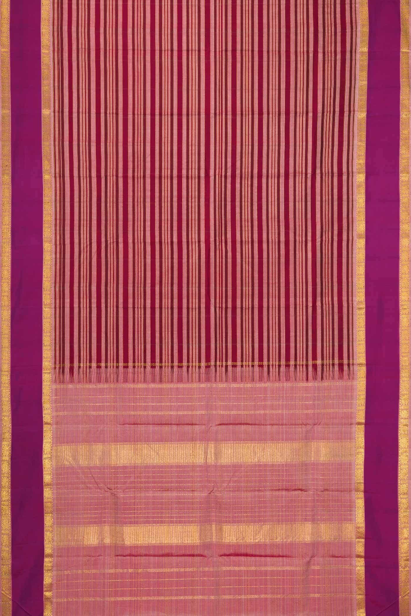 Multi Color Kanjivaram Silk Saree - Image 4