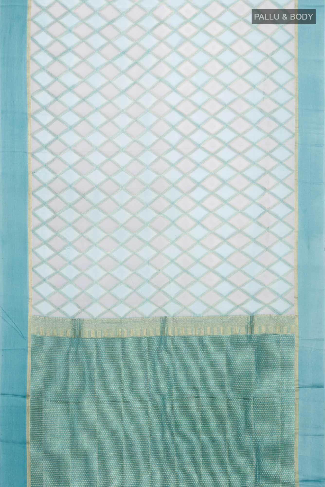 Multi Mysore Crepe Saree - Image 4
