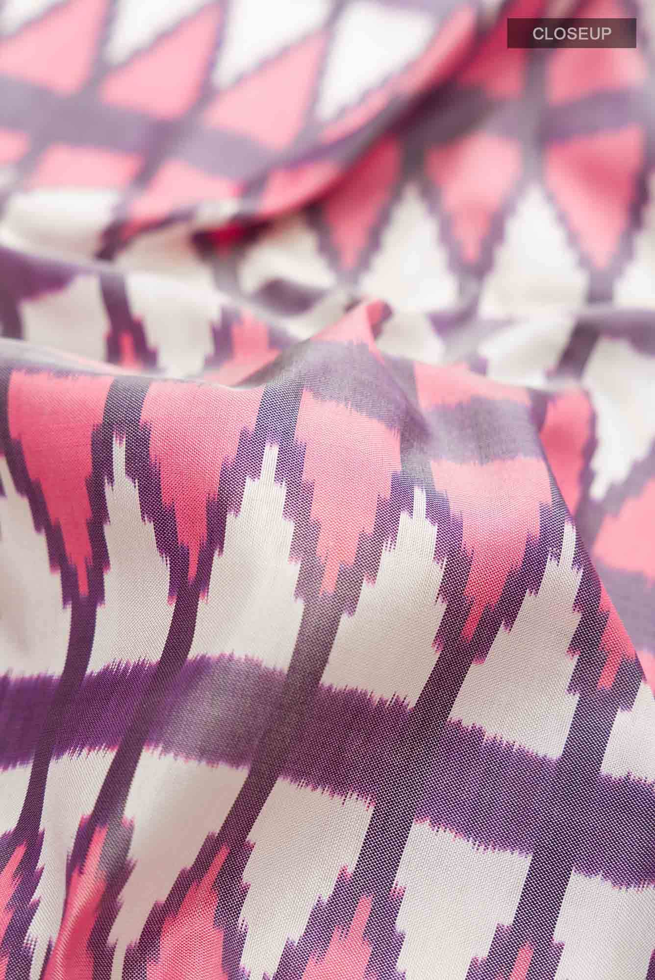 Multi Pochampally Silk Saree - Image 3