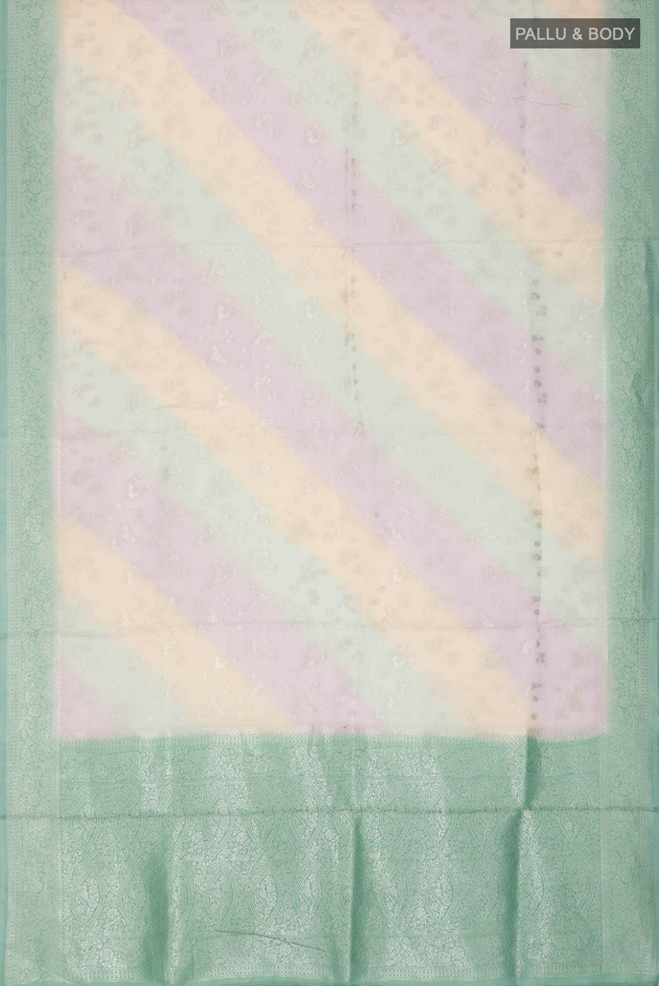 Multi Satin Silk Saree - Image 3
