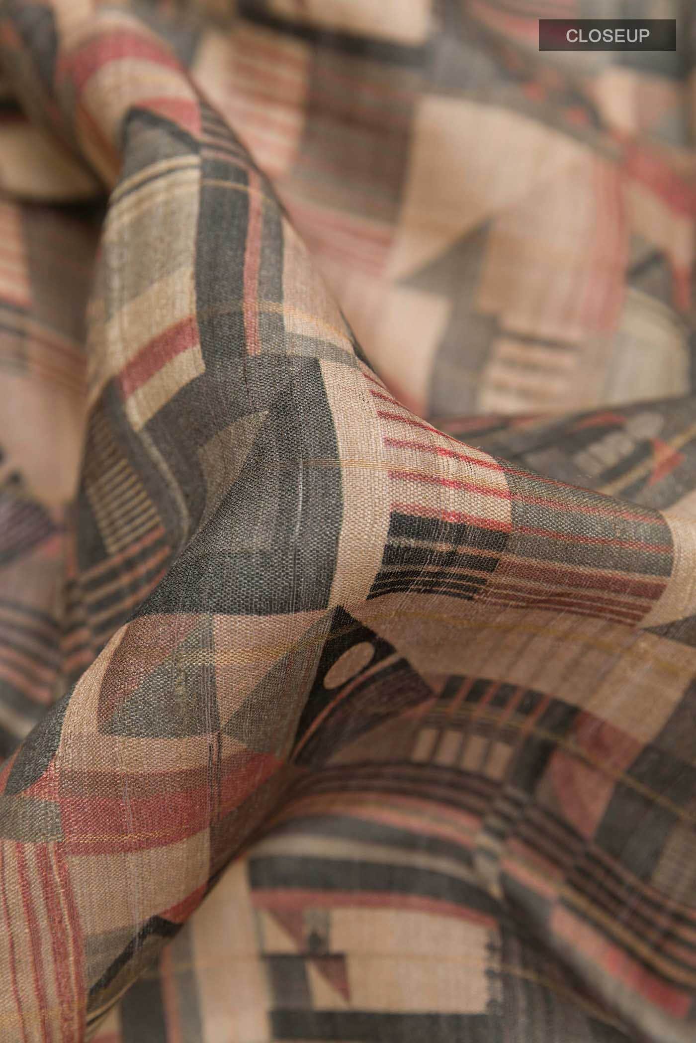 Multi Tussar Saree - Image 2