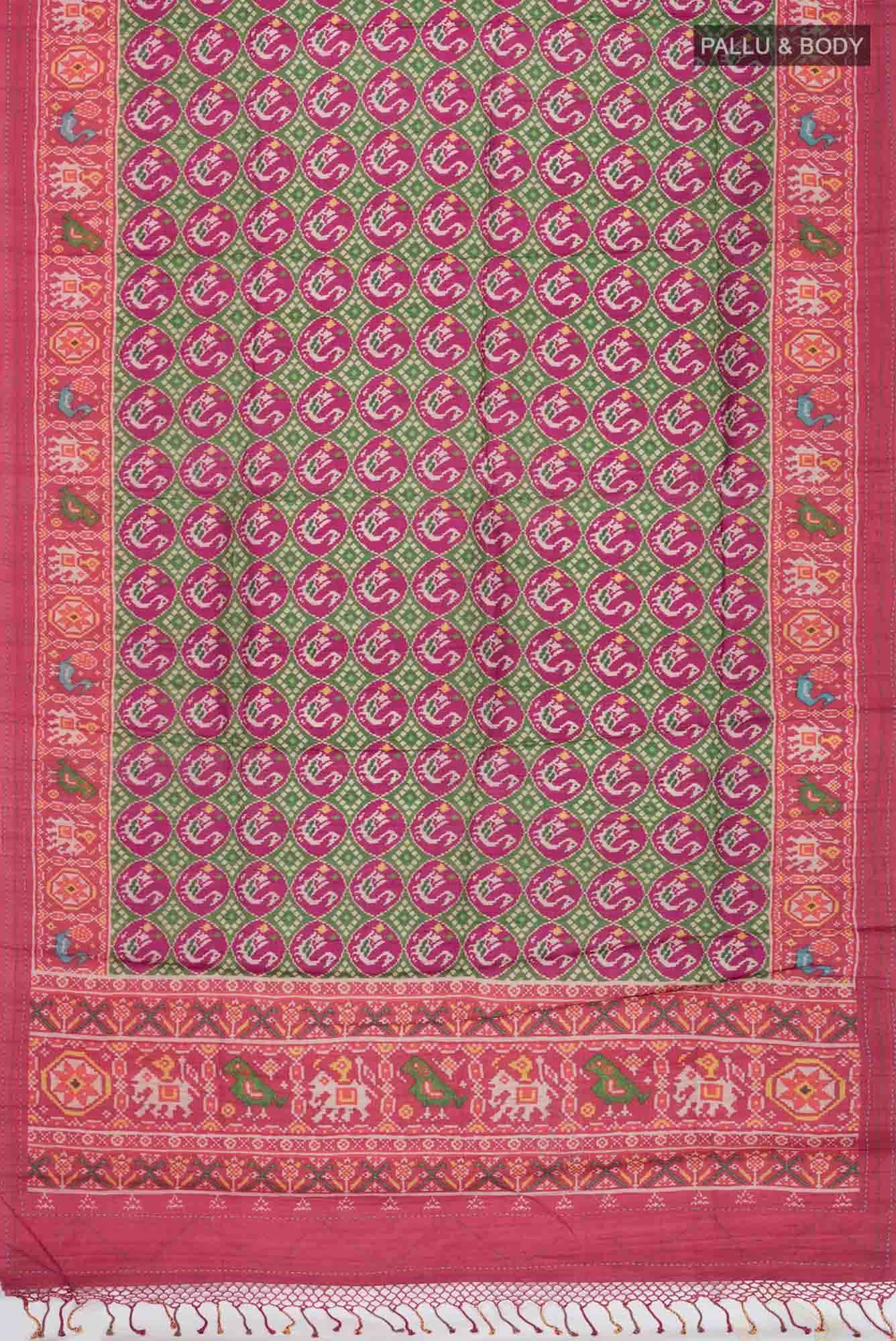 Multi Tussar Silk Saree - Image 3