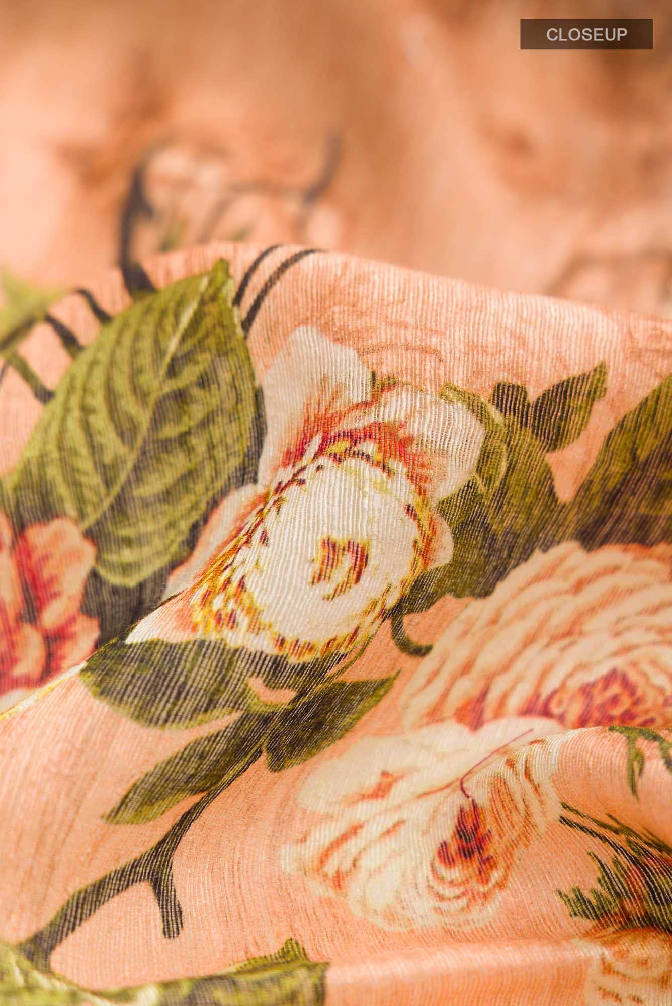 Multi Tussar Silk Saree - Image 2