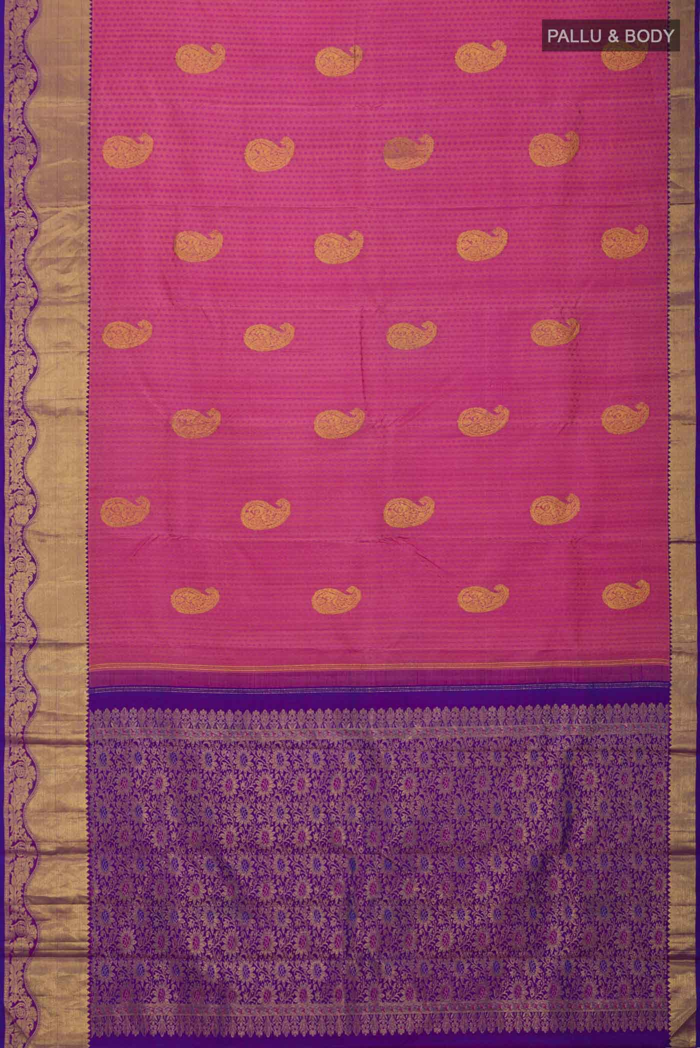 Pink Kanchipuram Silk Saree - Image 6