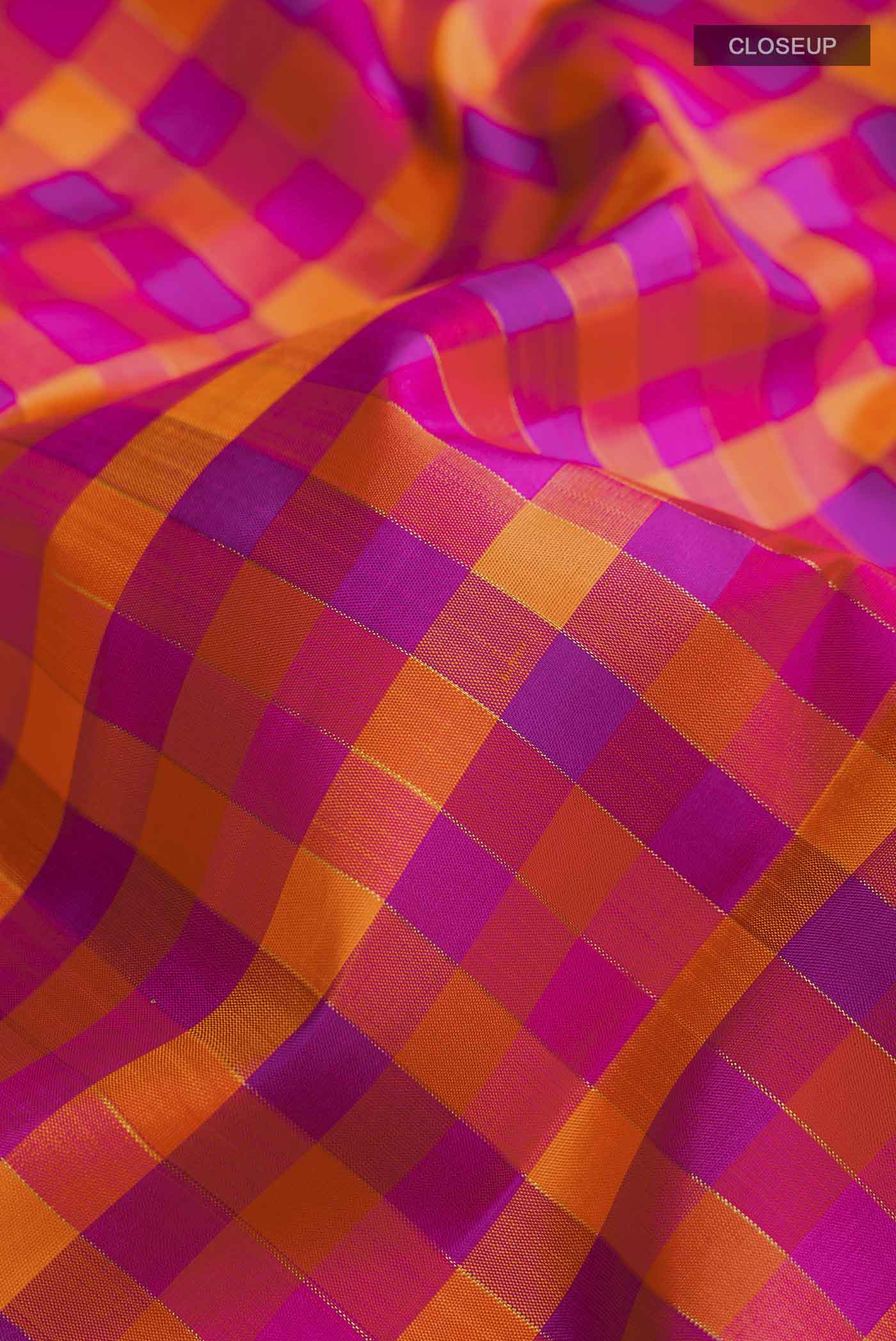 Multicolor Kanjivaram Silk Saree - Image 2