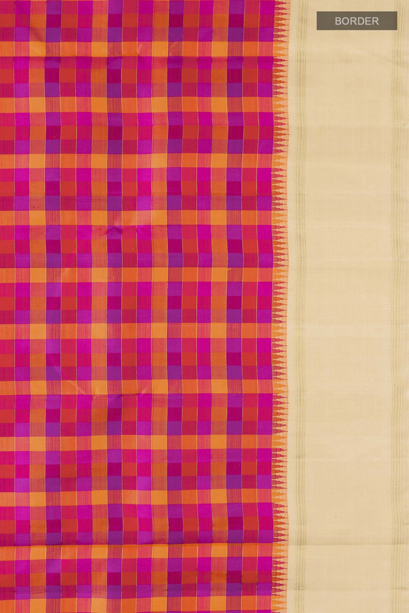 Multicolor Kanjivaram Silk Saree - Image 3