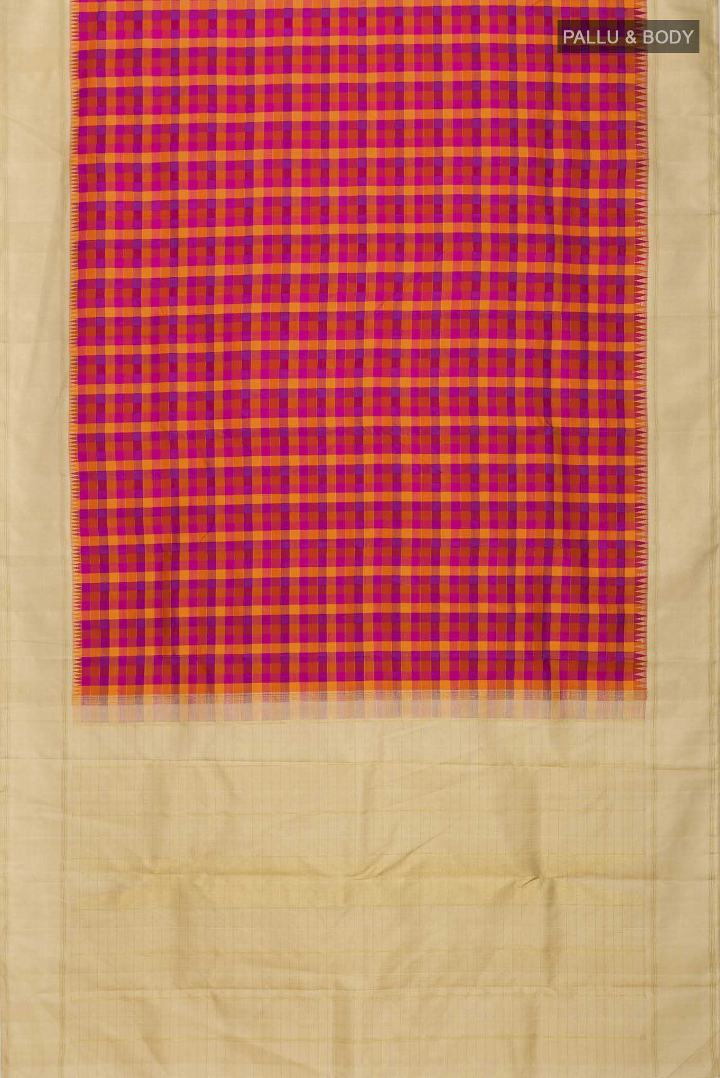 Multicolor Kanjivaram Silk Saree - Image 6