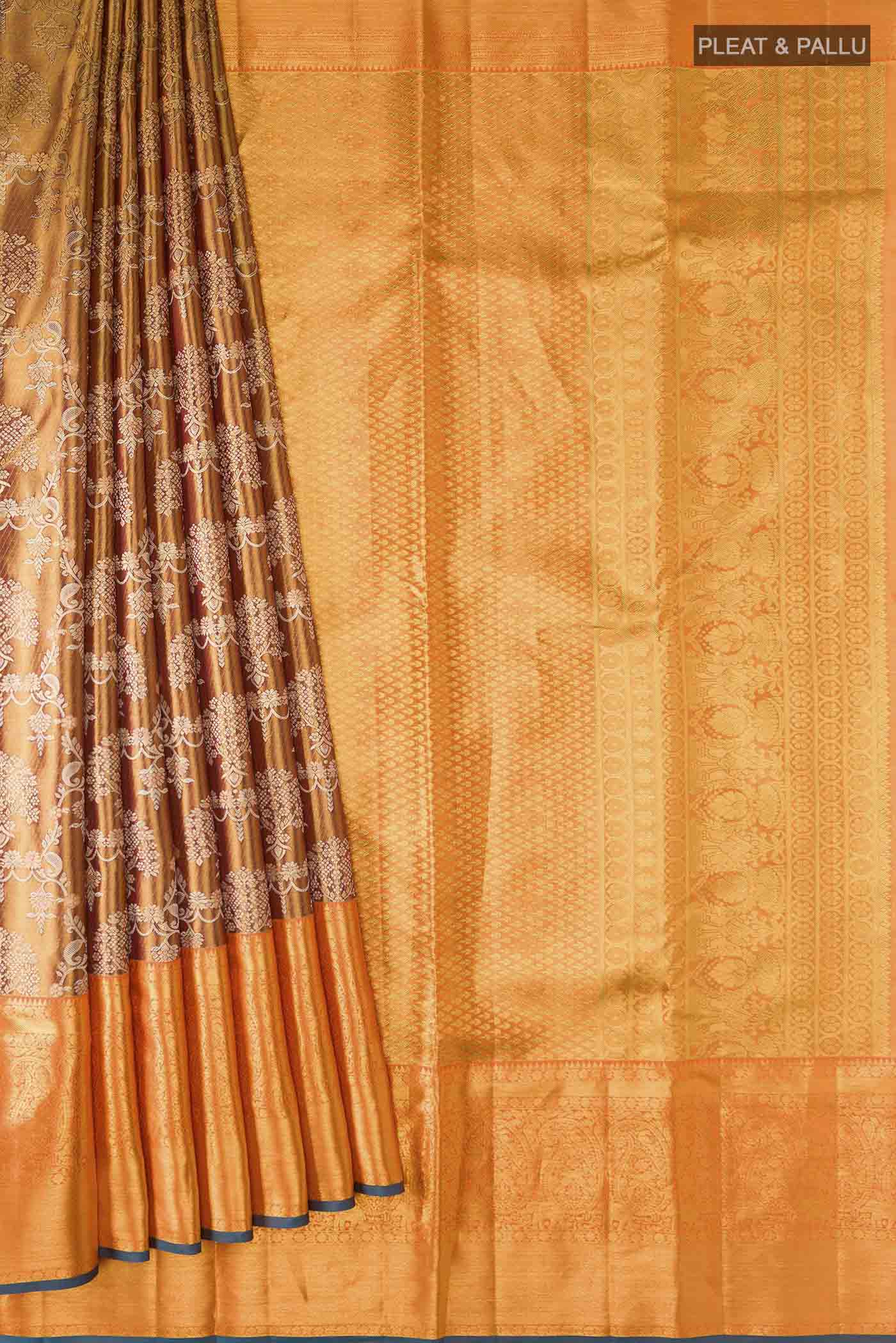 Multicolor Kanchipuram Tissue Silk Saree - Image 4