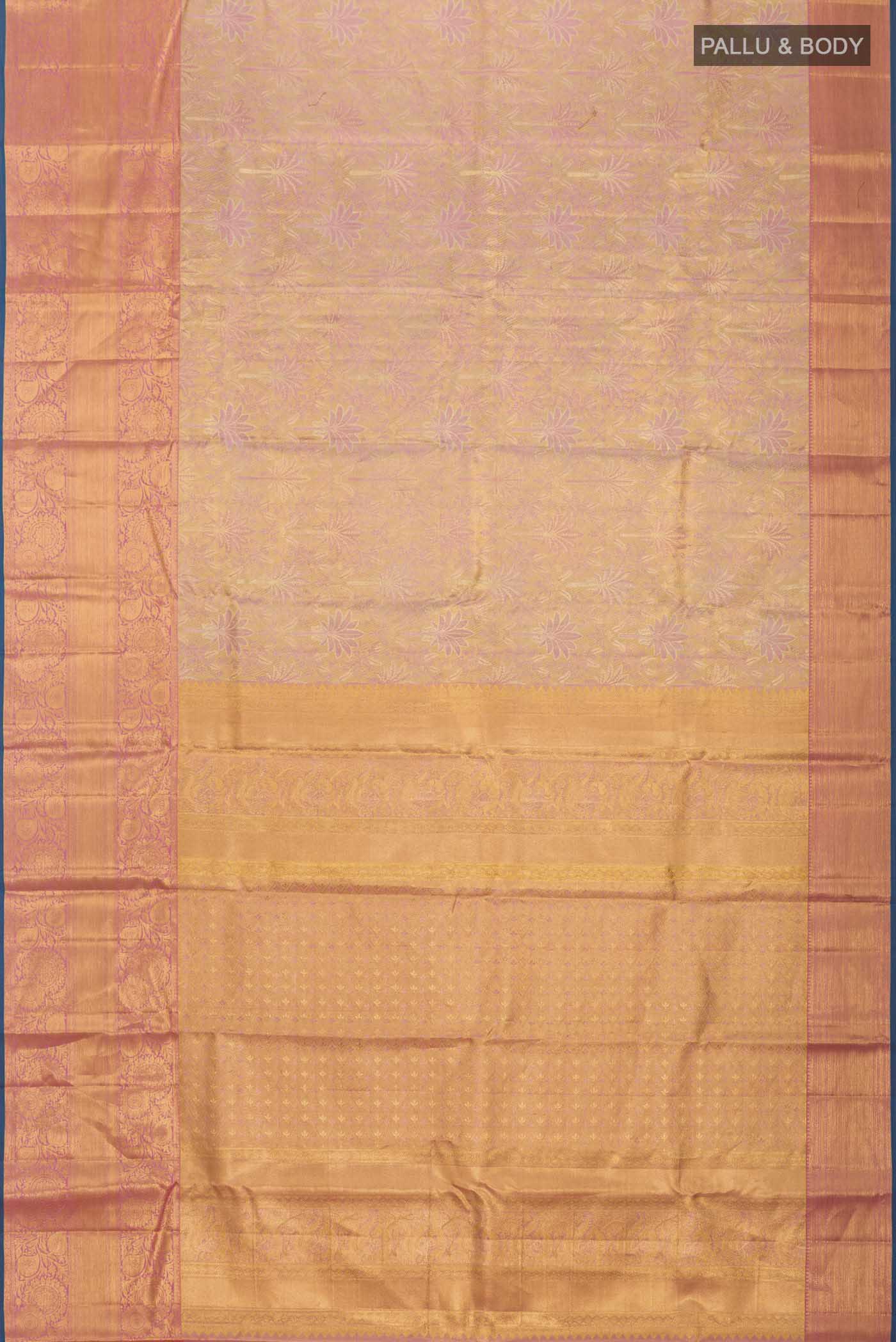 Multicolor Kanchipuram Tissue Silk Saree - Image 6
