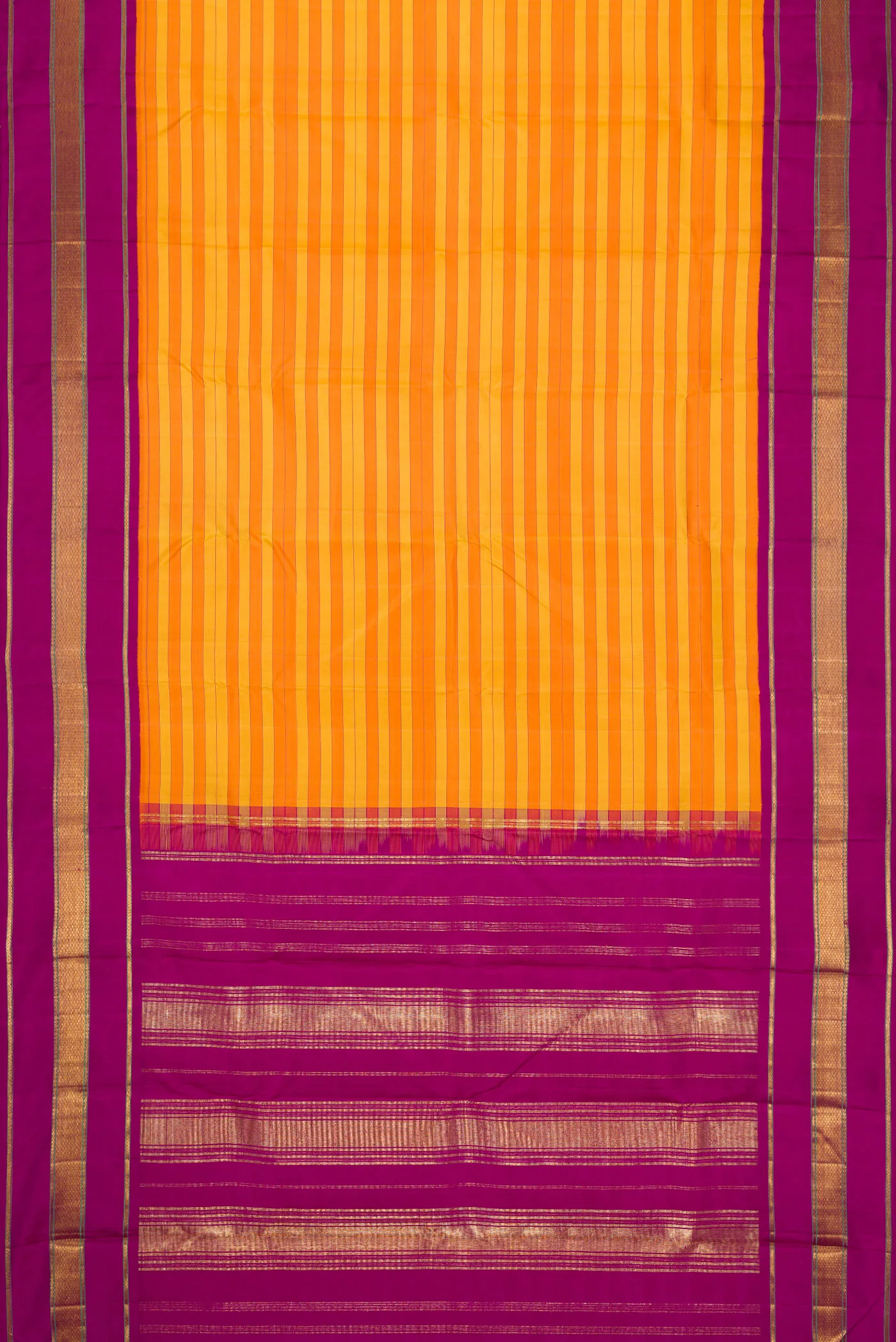 Yellow Kanjivaram Silk Saree - Image 6