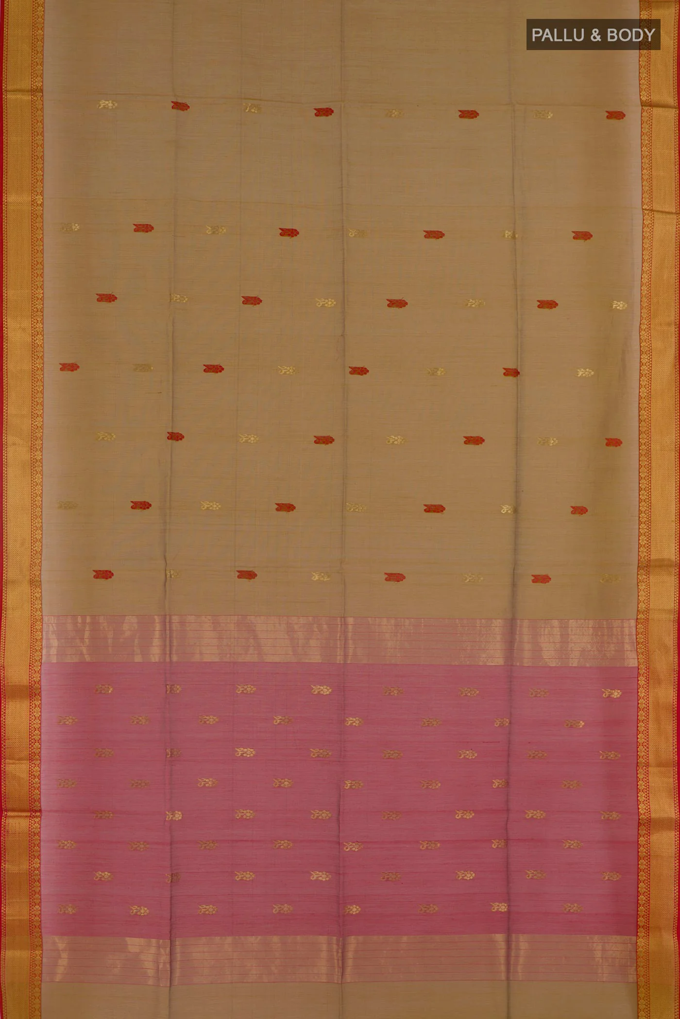 Mehandi Green Maheshwari Silk Cotton Saree - Image 3