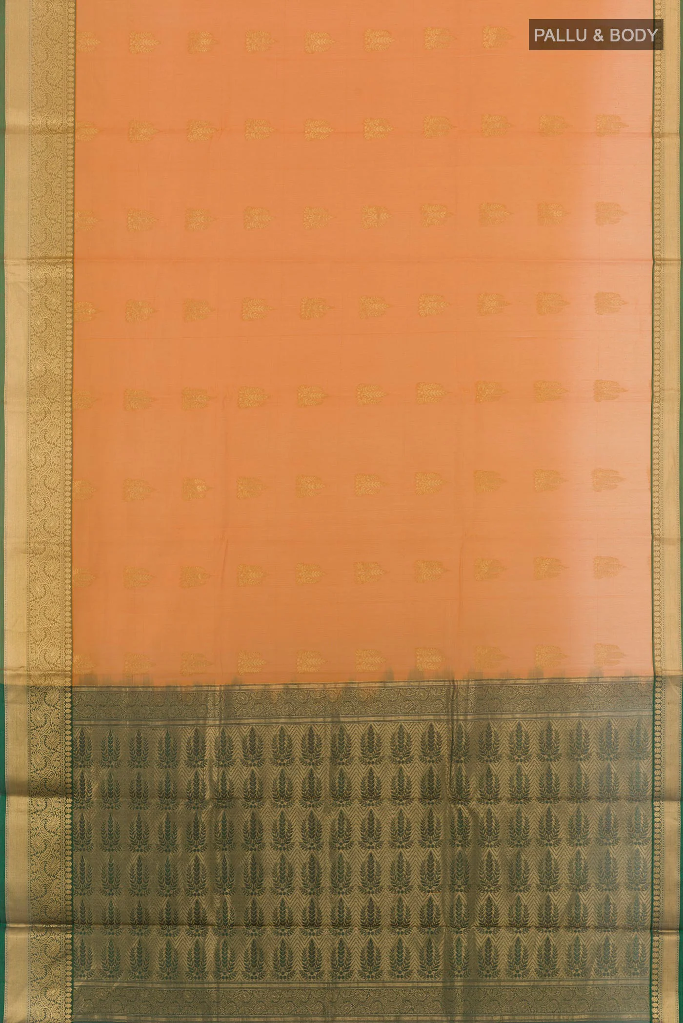 Mustard Silk Cotton Saree - Image 3