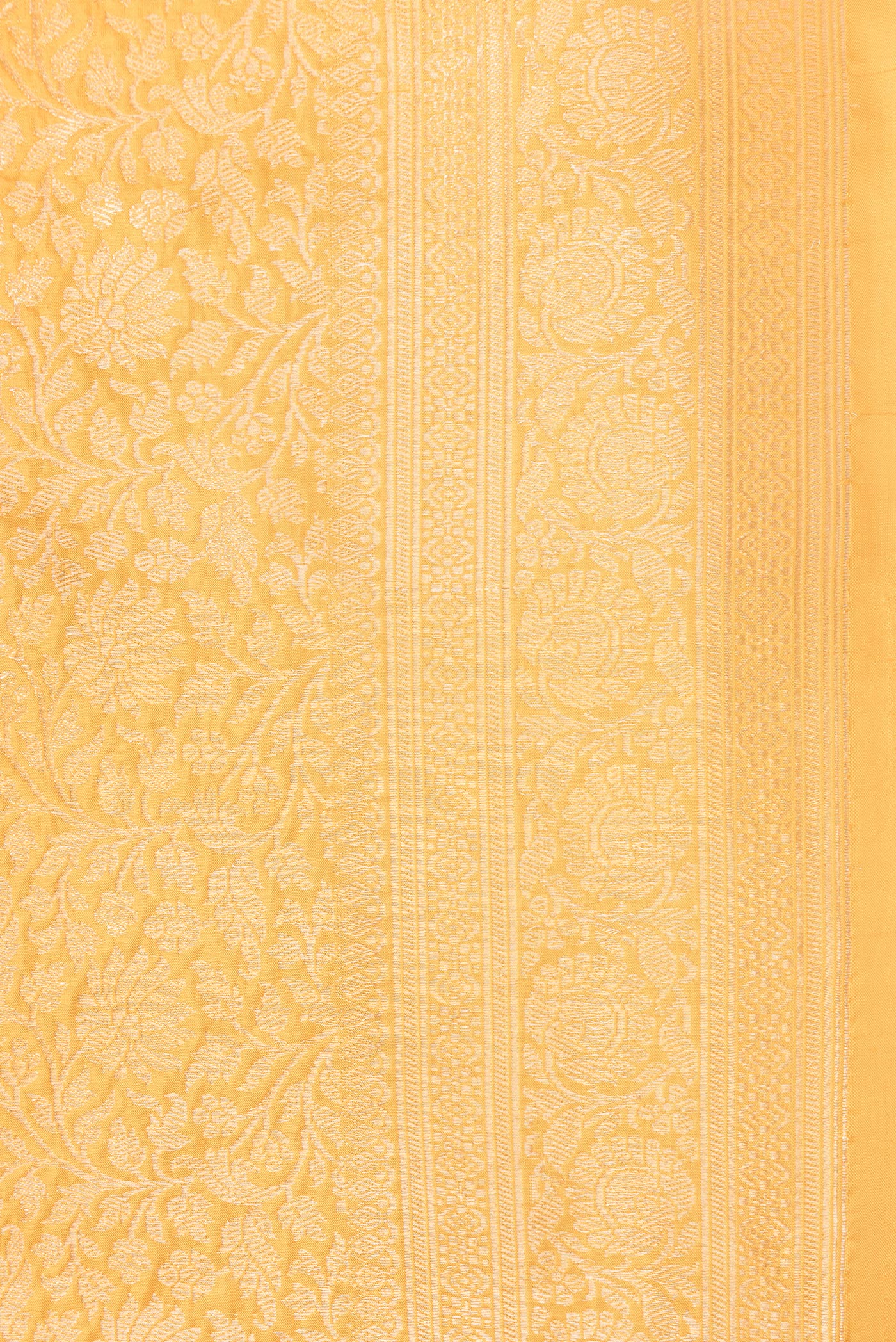 Mustard Banarasi Silk Saree - Image 3