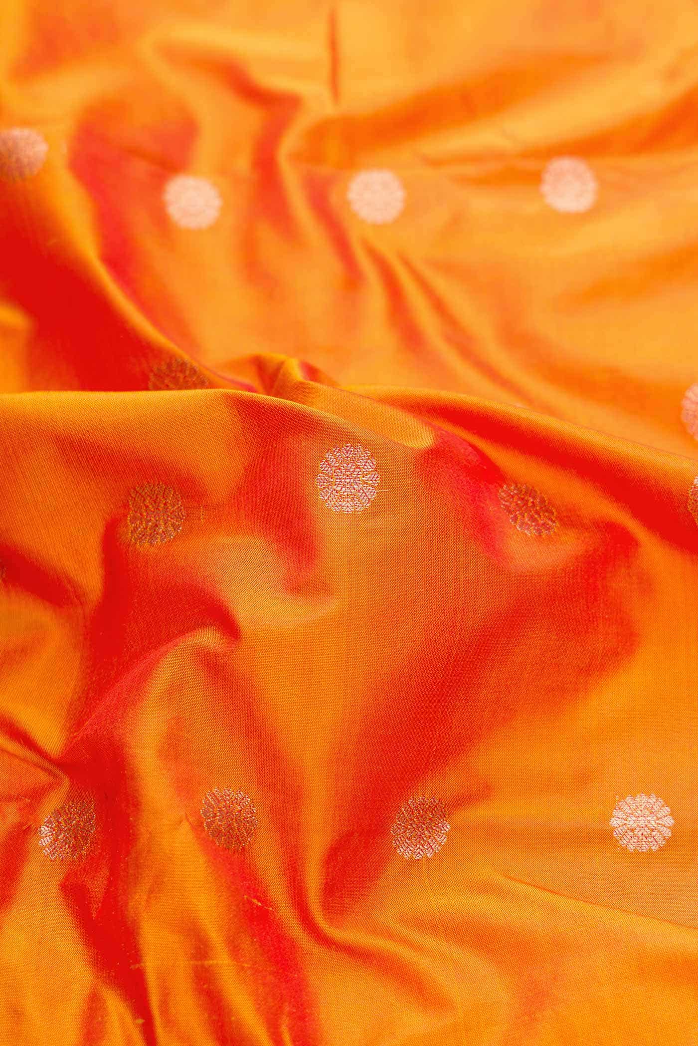Mustard Dual Tone Blended Paithani Silk Saree - Image 2