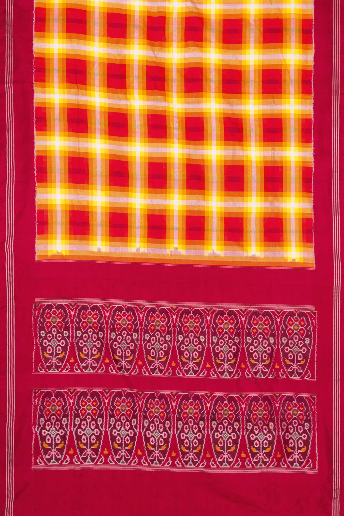 Multi Color Pochampally Silk Saree - Image 6