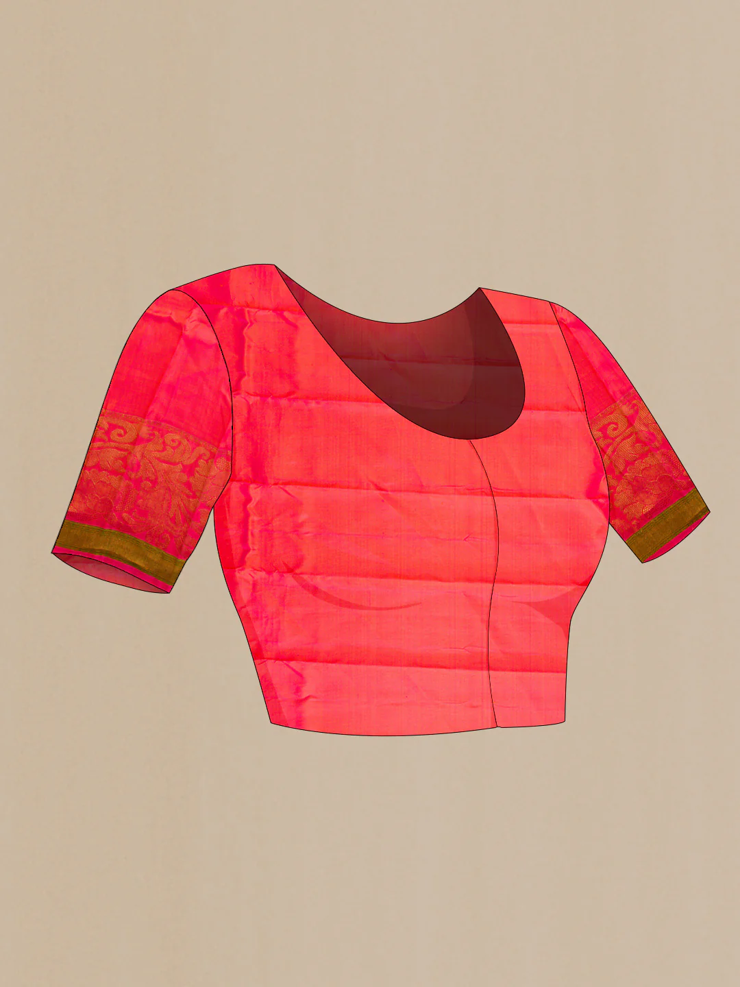 Mustard Dual Tone Gadwal Silk Saree - Image 5