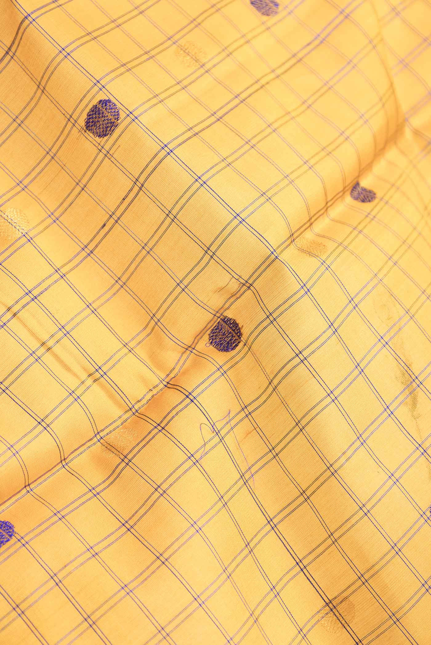 Mustard Gadwal Silk Saree - Image 2