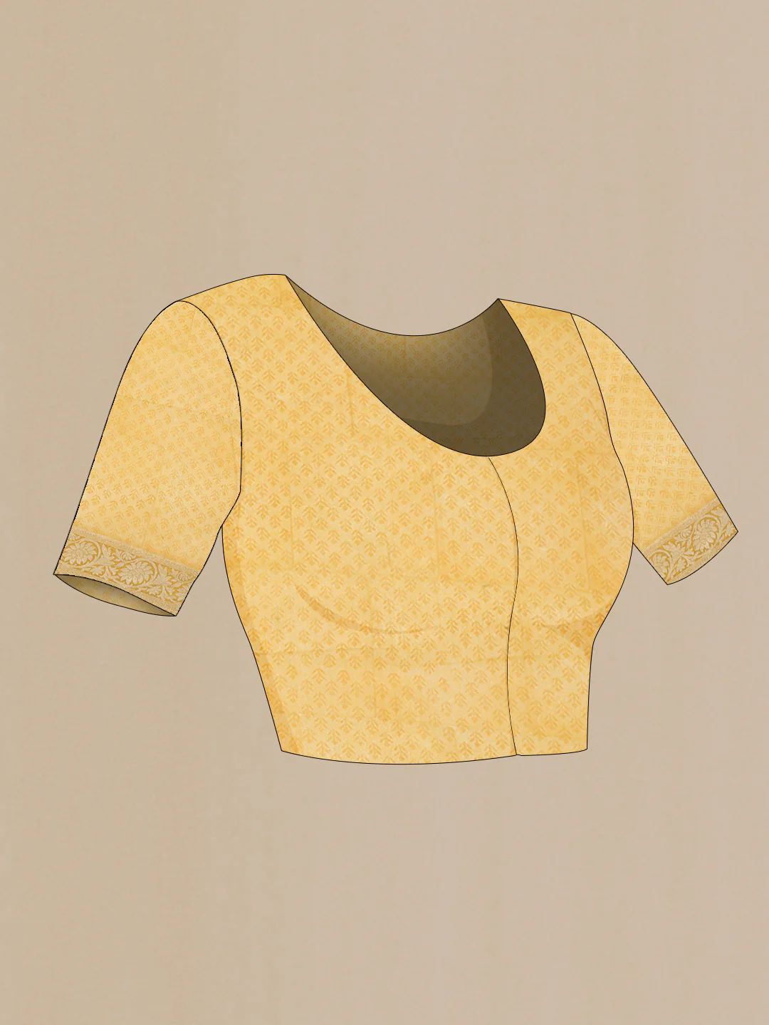 Mustard Dual Tone Georgette Saree - Image 4