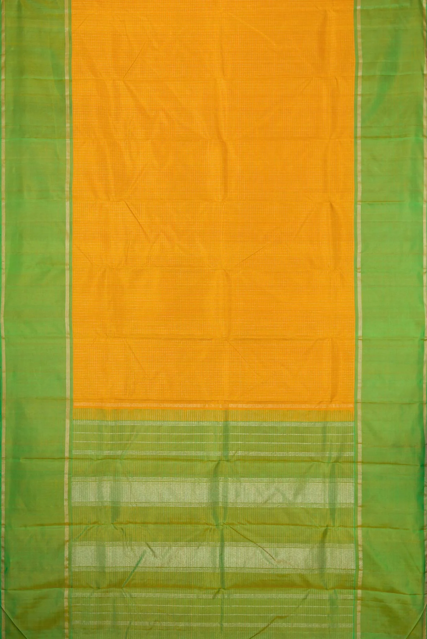 Yellow Kanchipuram Silk Saree - Image 6