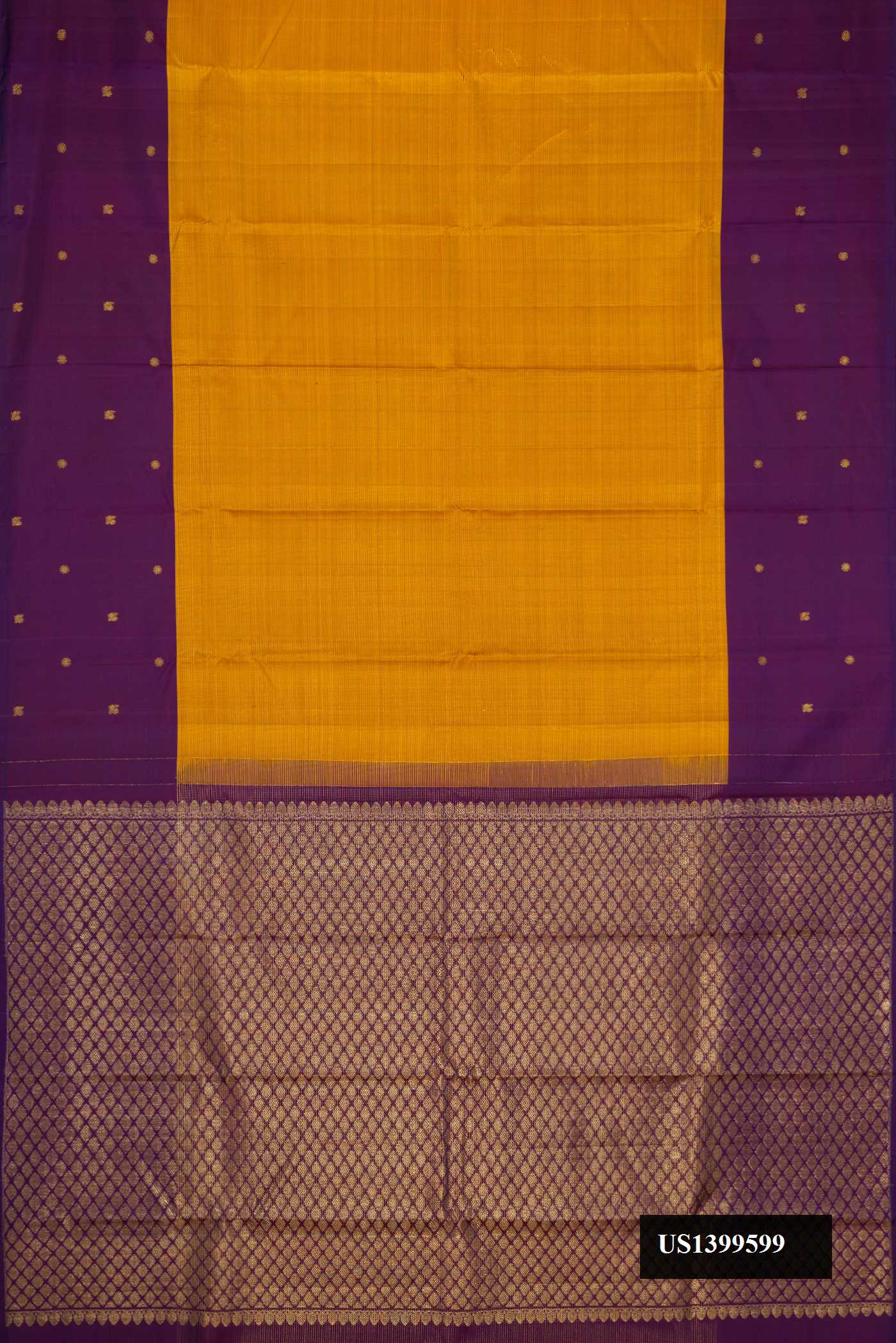 Mustard Dual Tone Kanchipuram Silk Saree