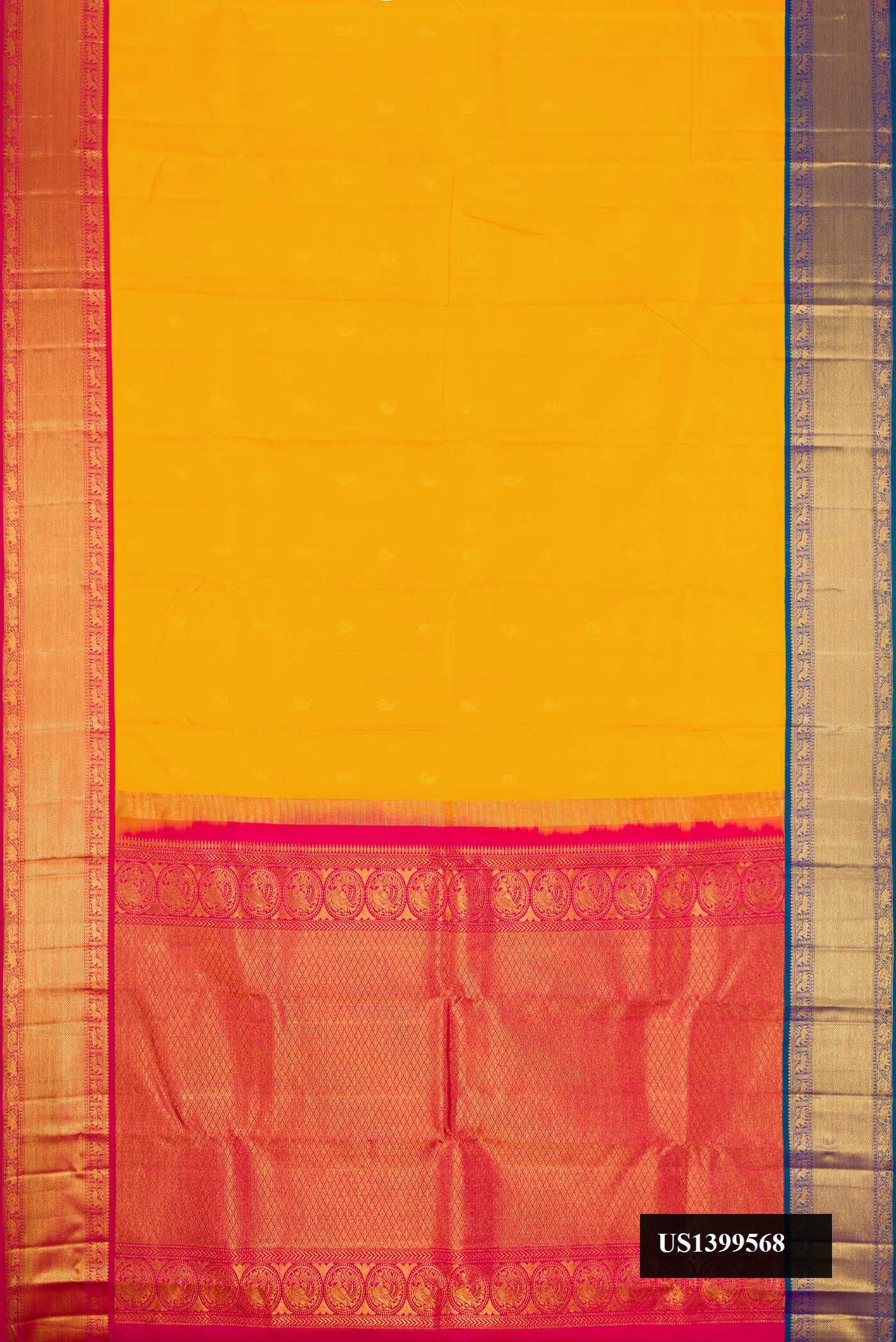 Mustard Dual Tone Kanchipuram Silk Saree