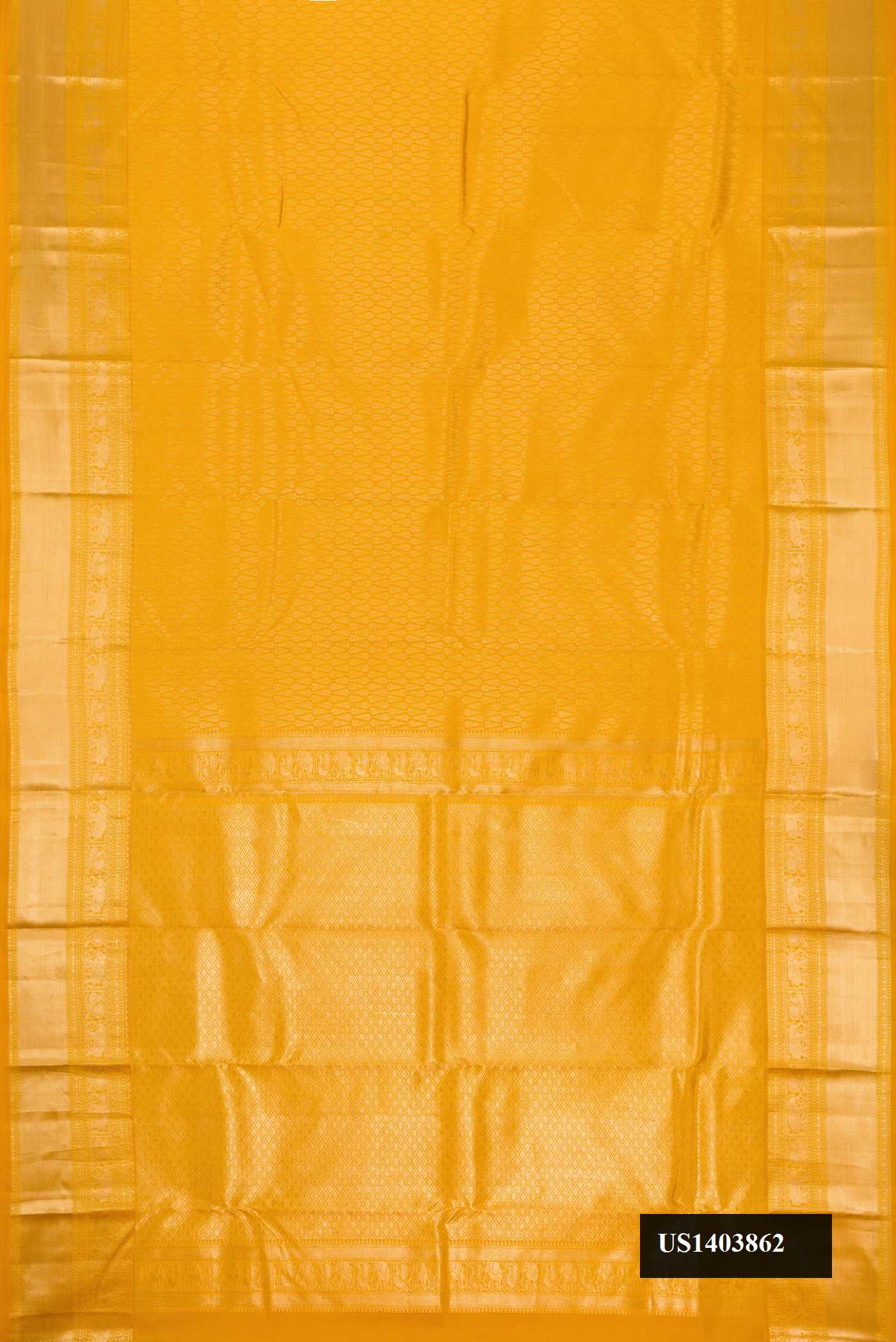Mustard Dual Tone Kanchipuram Silk Saree