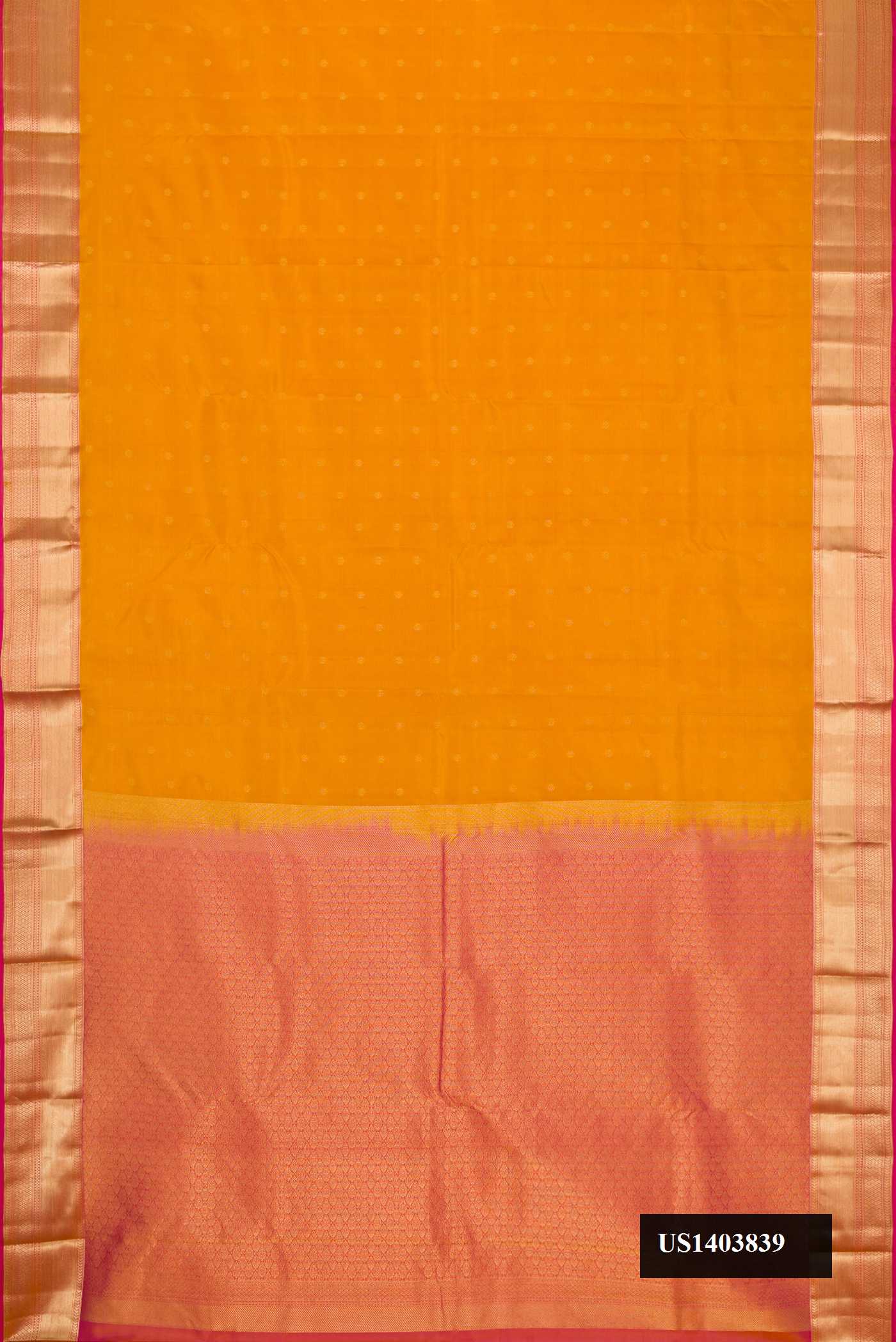Mustard Dual Tone Kanchipuram Silk Saree