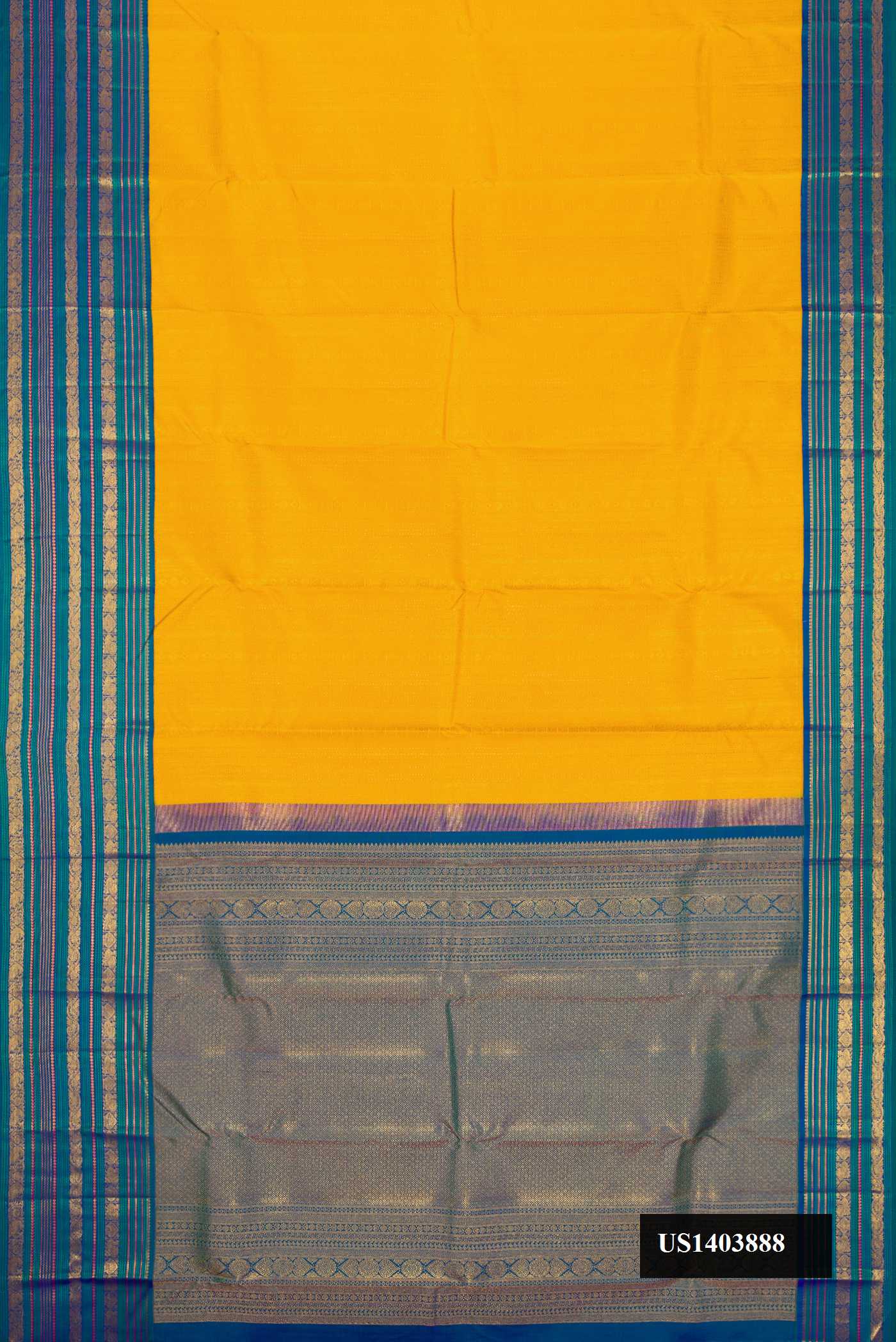 Mustard Dual Tone Kanchipuram Silk Saree