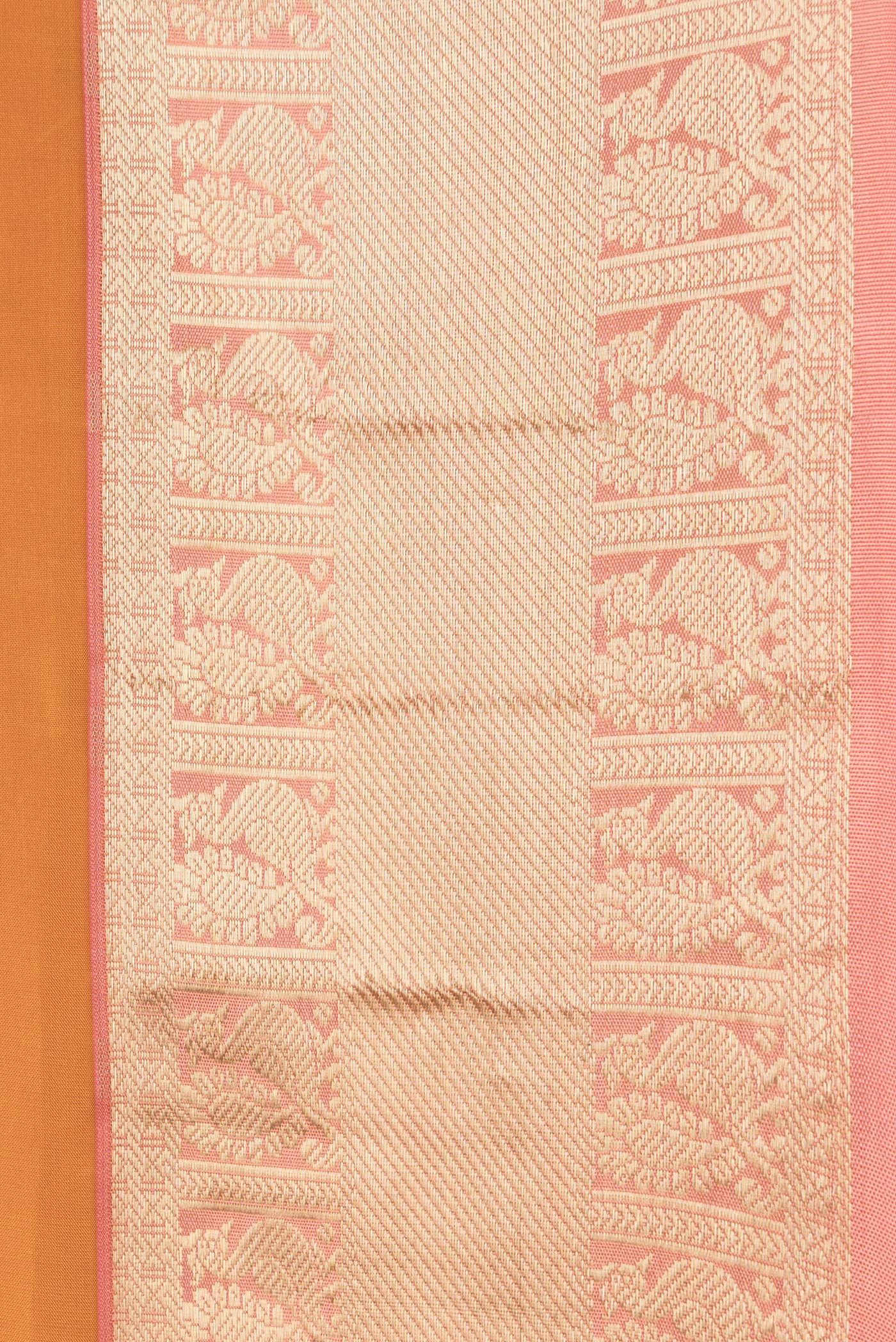 Mustard Kanchipuram Silk Saree - Image 3