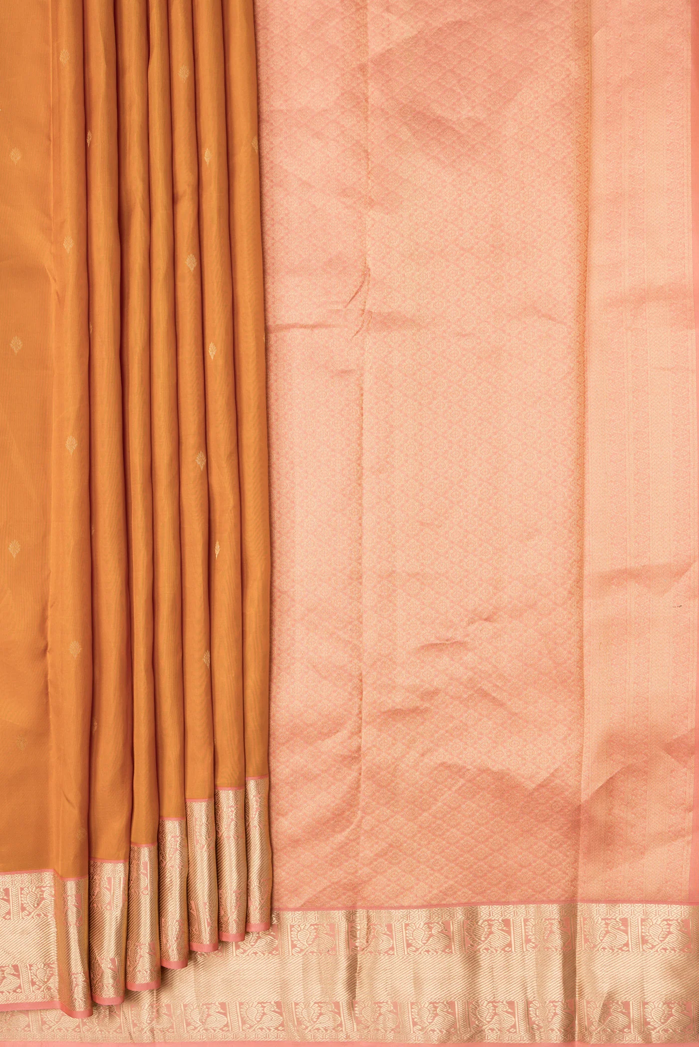 Mustard Kanchipuram Silk Saree - Image 4