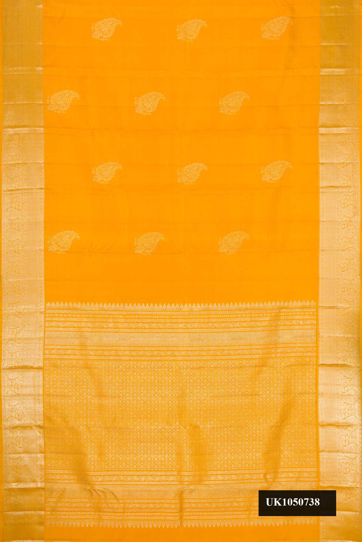 Mustard Dual Tone Kanchipuram Silk Saree