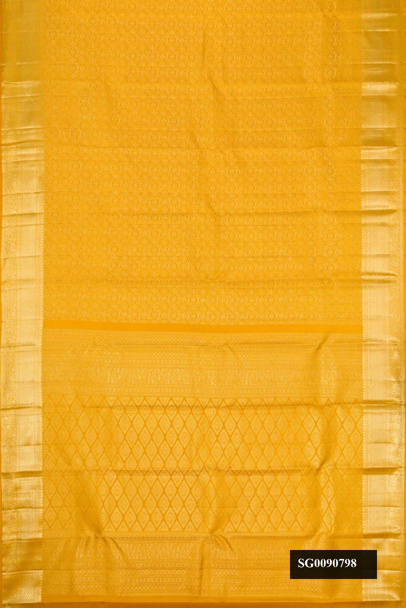 Mustard Dual Tone Kanchipuram Silk Saree