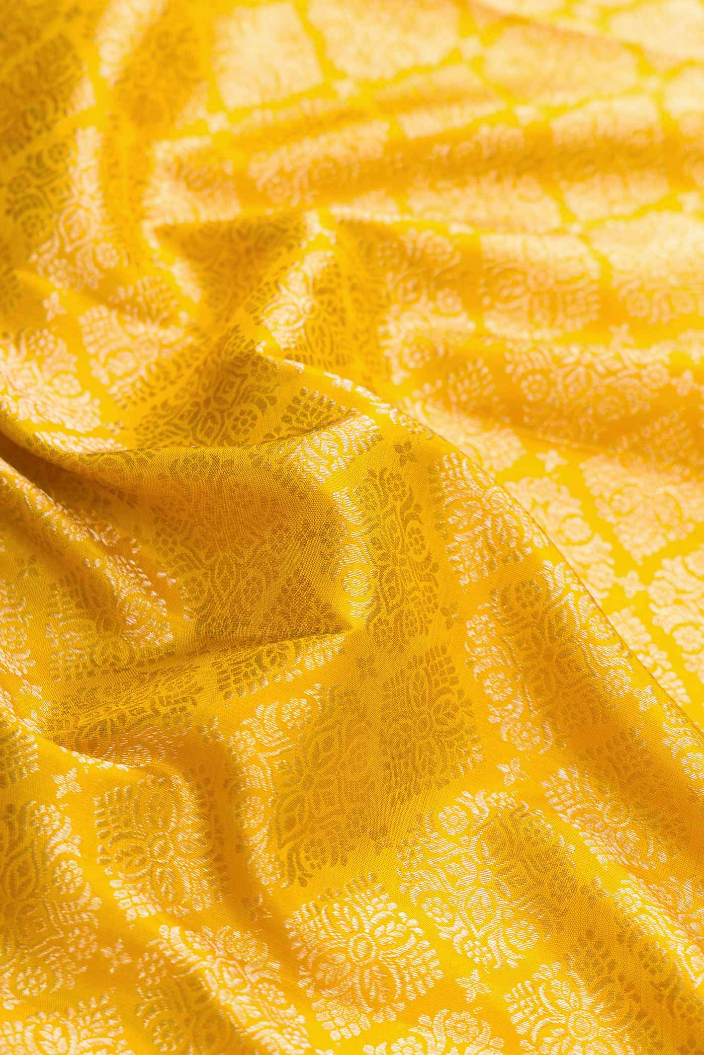 Mustard Dual Tone Kanchipuram Silk Saree - Image 2