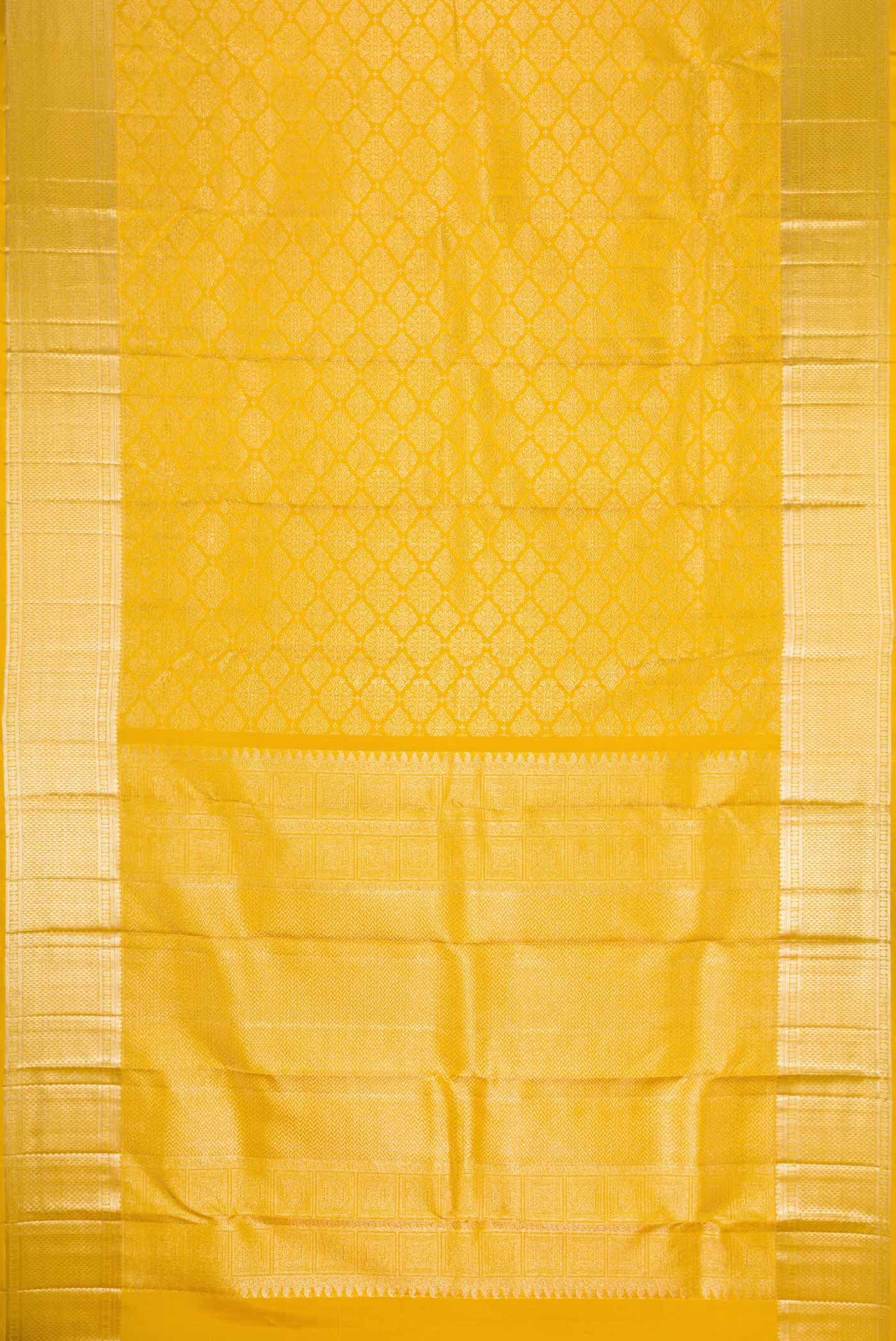 Mustard Dual Tone Kanchipuram Silk Saree - Image 6