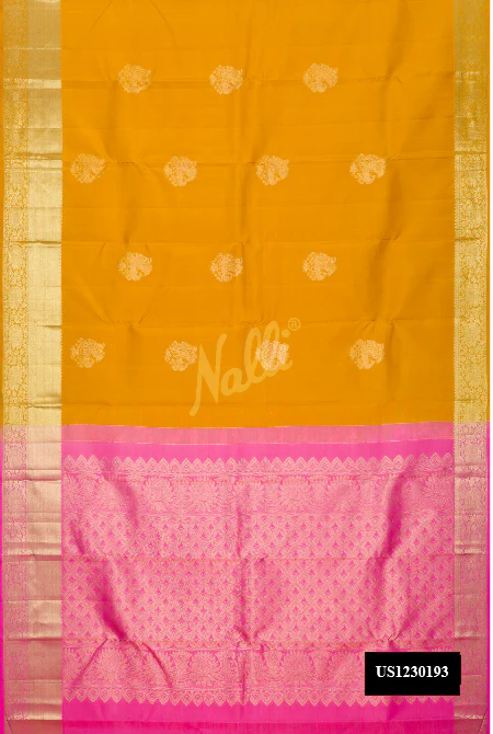 Mustard Dual Tone Kanchipuram Silk Saree