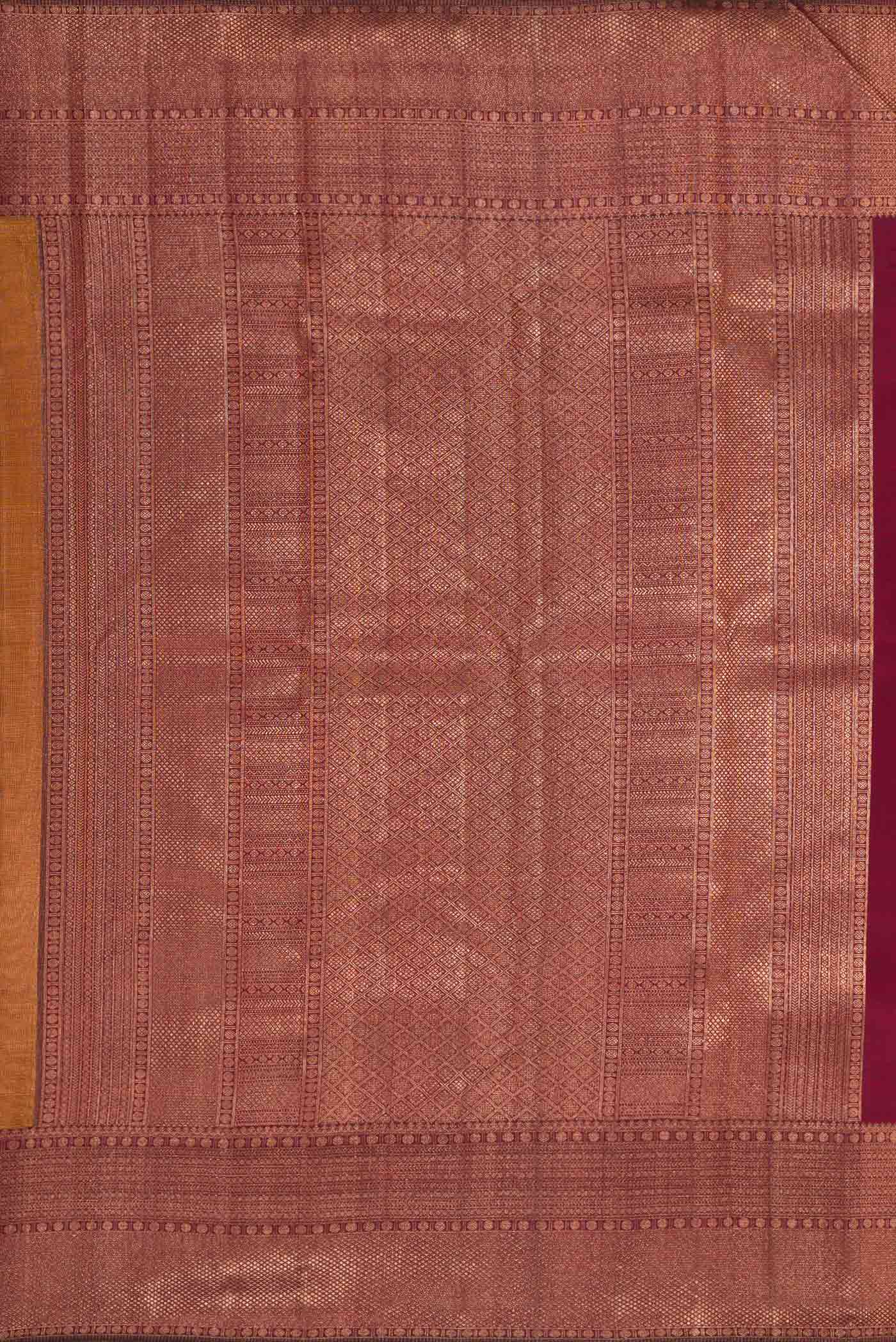Mustard Dual Tone Kanchipuram Silk Saree - Image 7