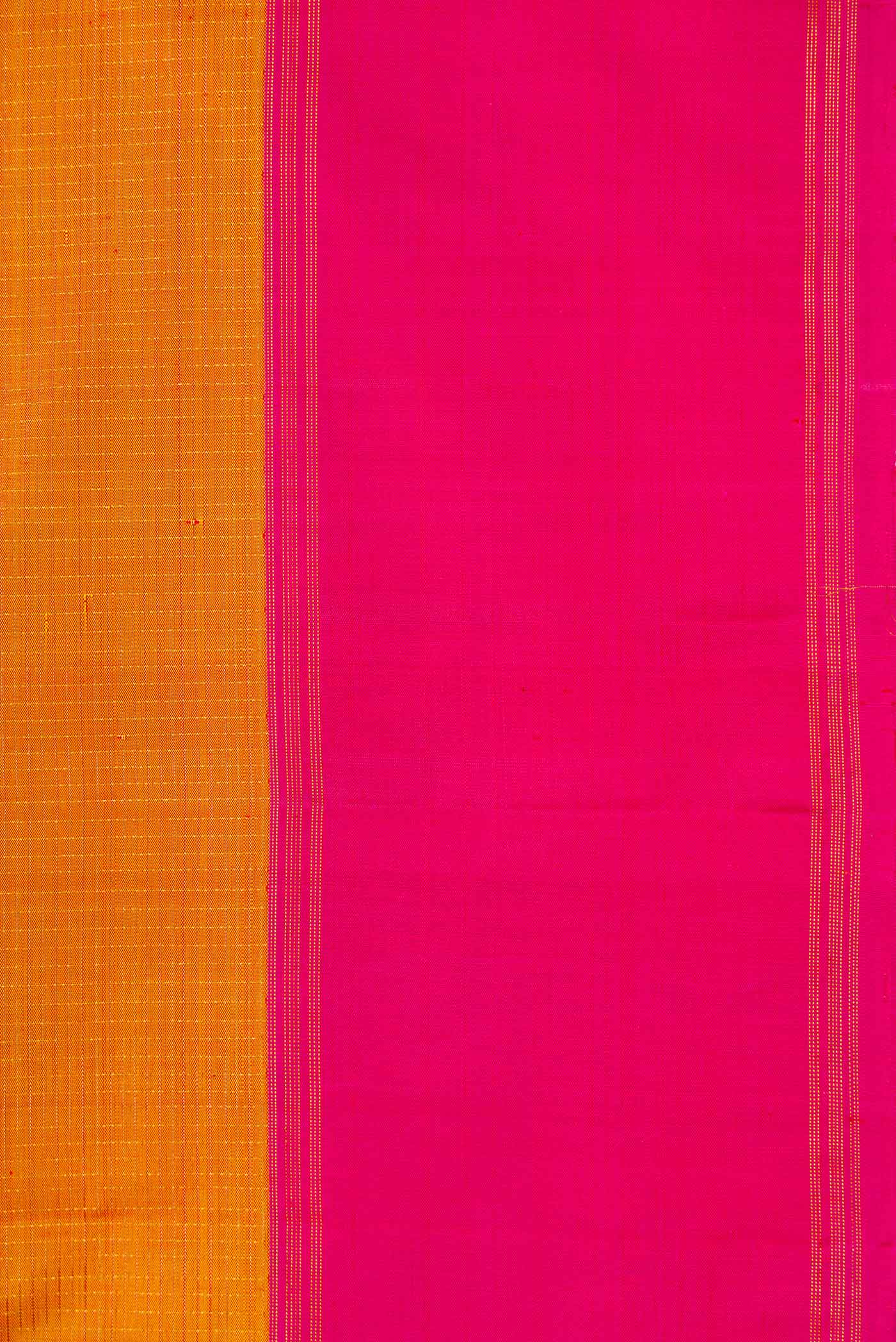 Mustard Dual Tone Kanjivaram Silk Saree - Image 3