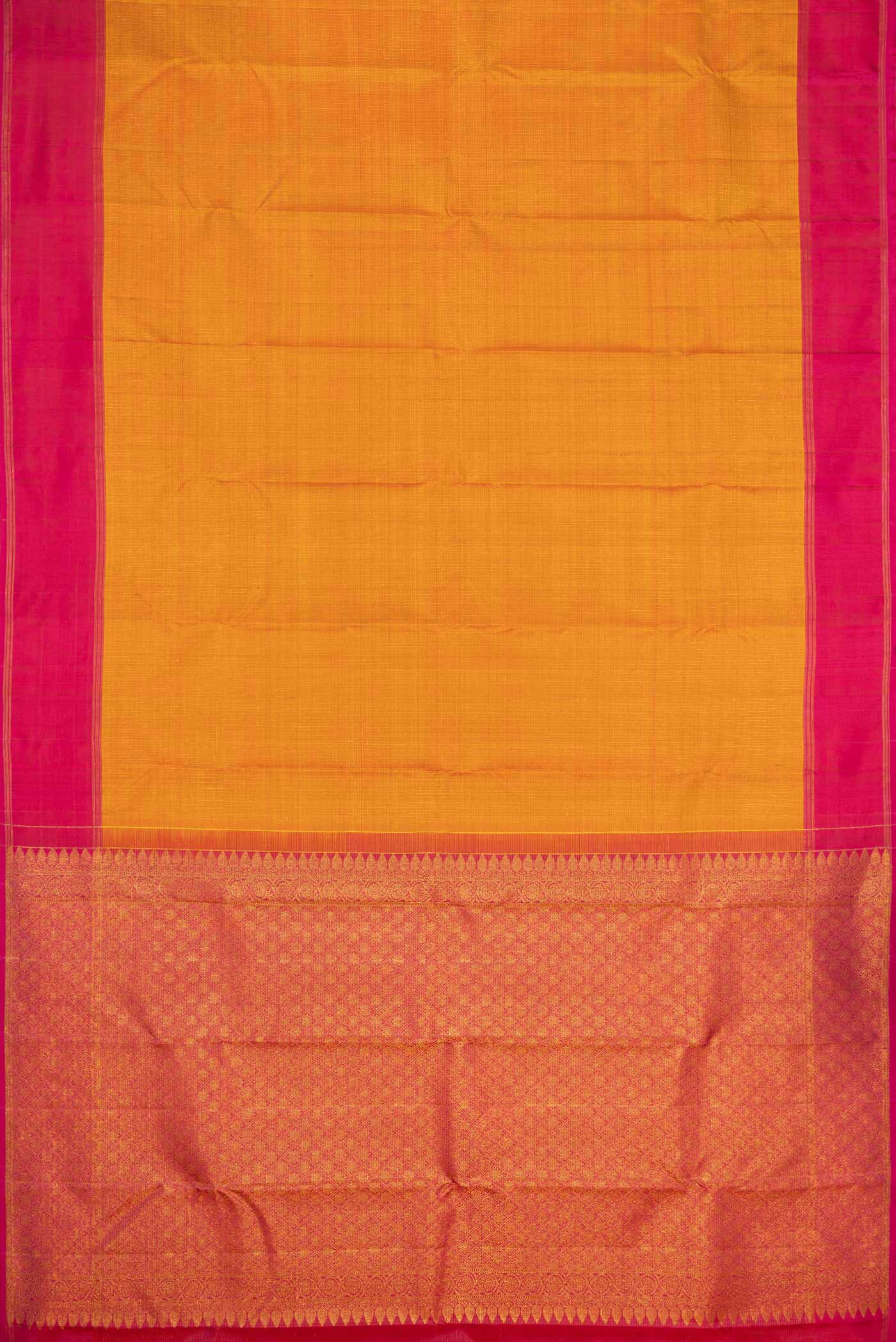 Mustard Dual Tone Kanjivaram Silk Saree - Image 6