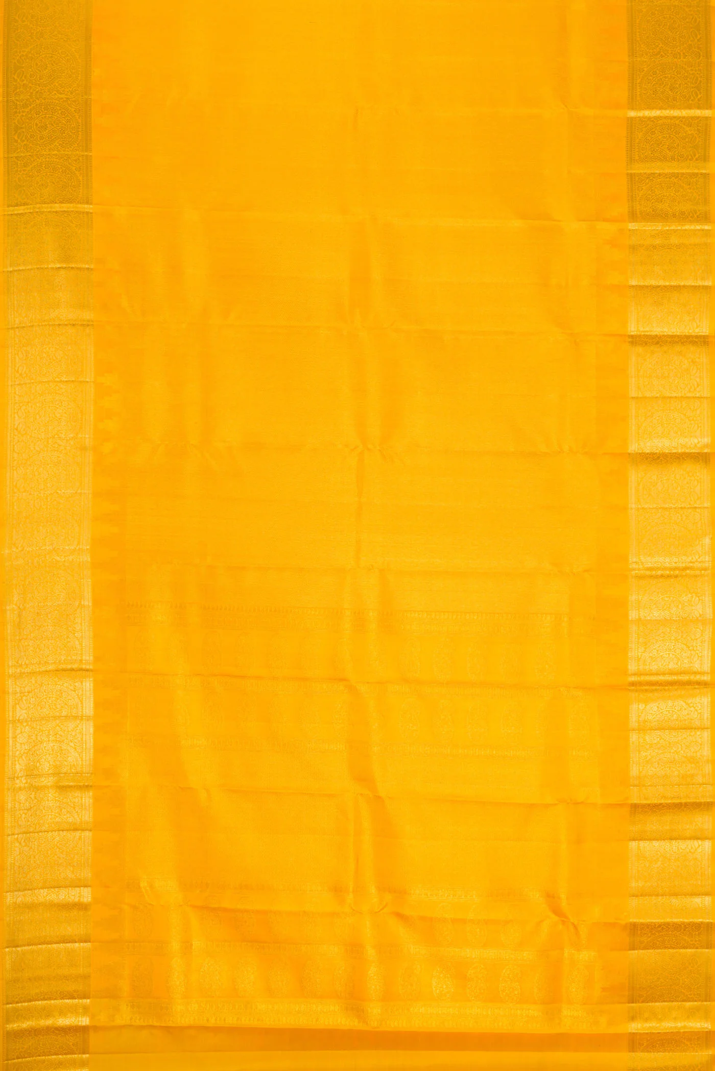 Mustard Dual Tone Kanchipuram Silk Saree - Image 5