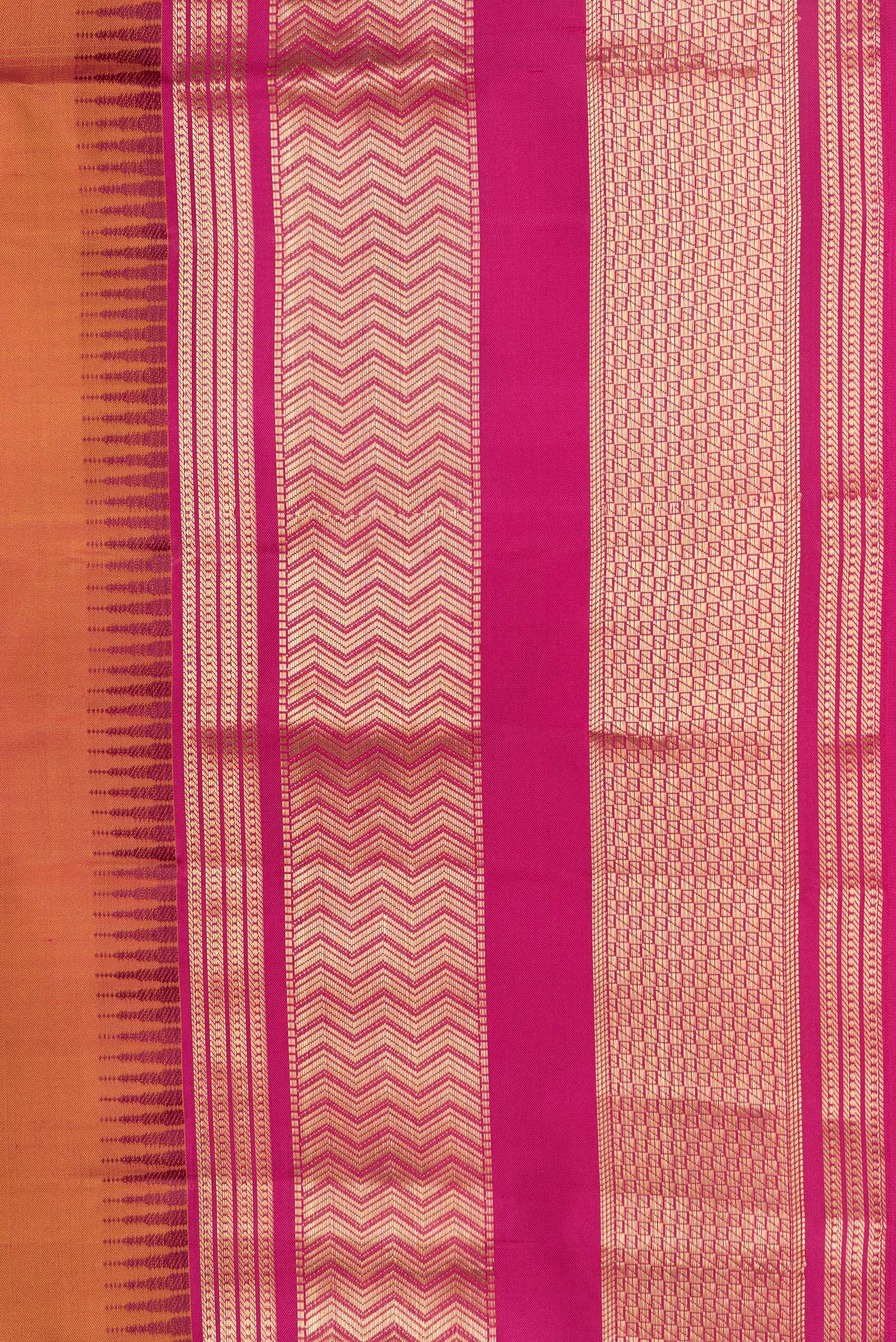 Multi Color Kanjivaram Silk Saree - Image 3