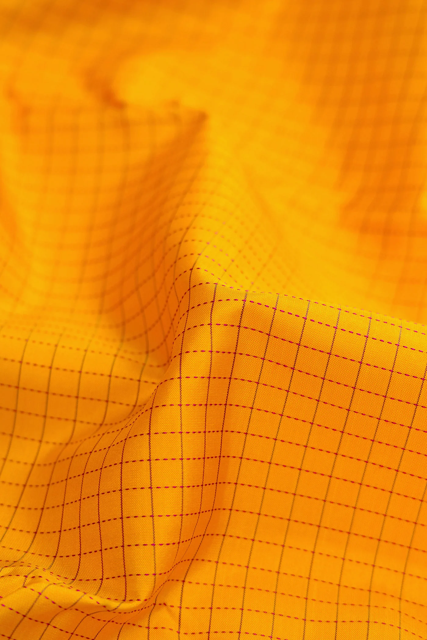 Pure Silk Pure Zari Yellow Kanjivaram Saree - Image 2