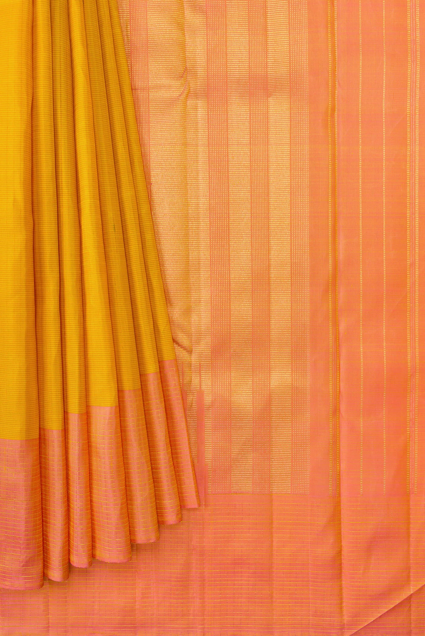 Yellow Kanjivaram Silk Saree - Image 4