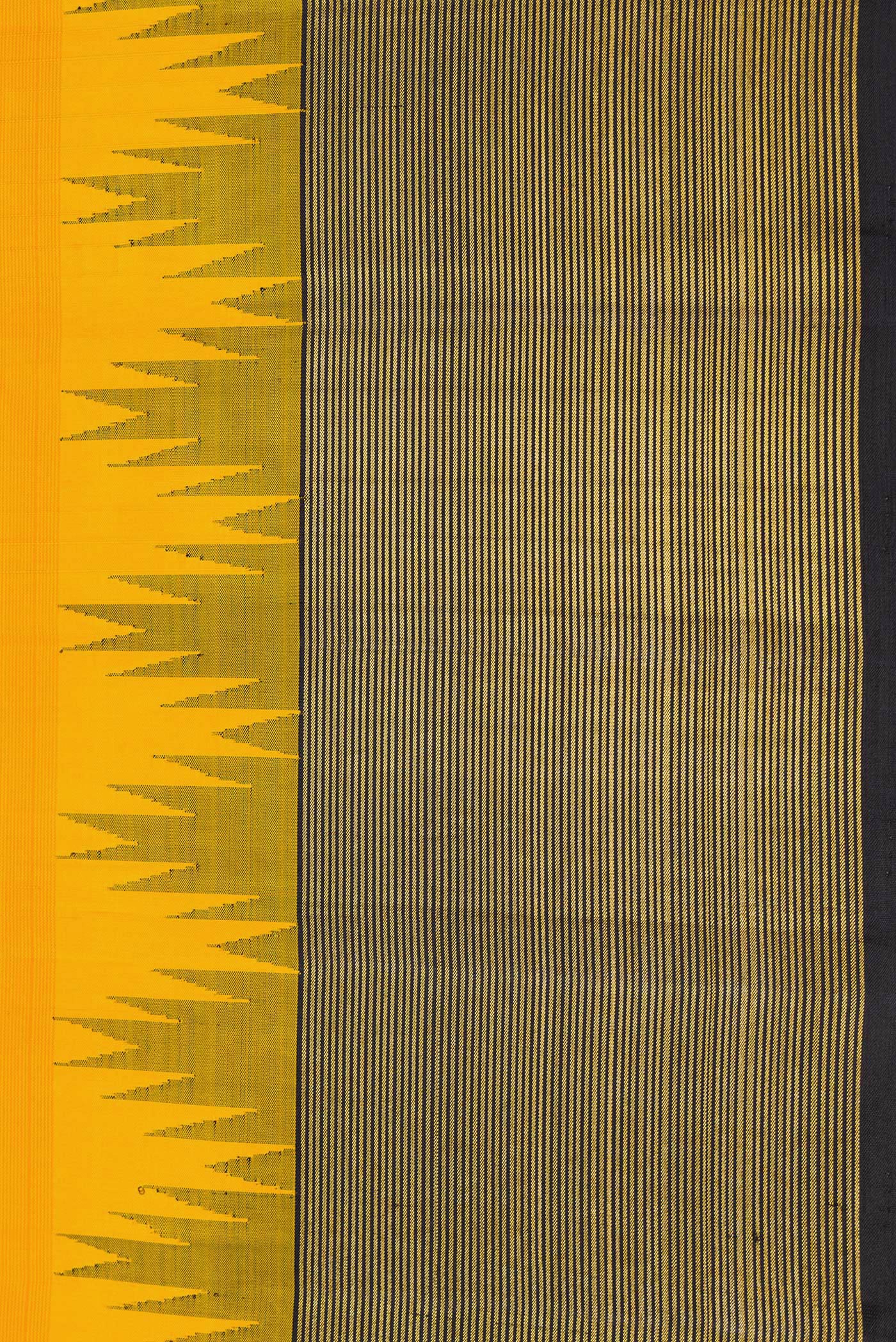 Yellow Kanjivaram Silk Saree - Image 3