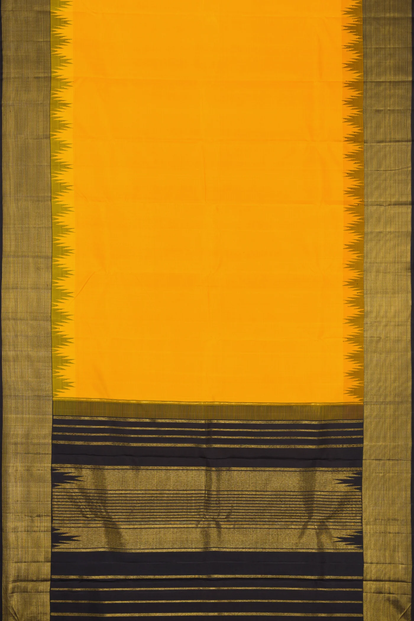 Yellow Kanjivaram Silk Saree - Image 6