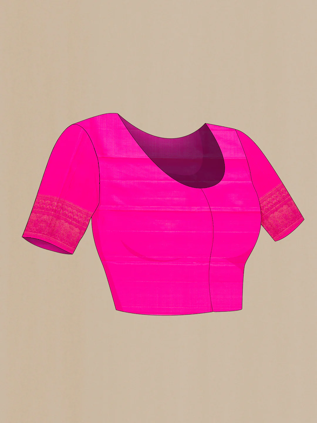 Pink with Yellow Color Kanjivaram Silk Saree - Image 5